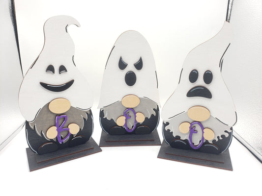 PAINTED - Ghost Gnome Trio