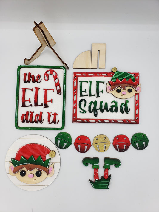 PAINTED - Elf Tiered Tray Set