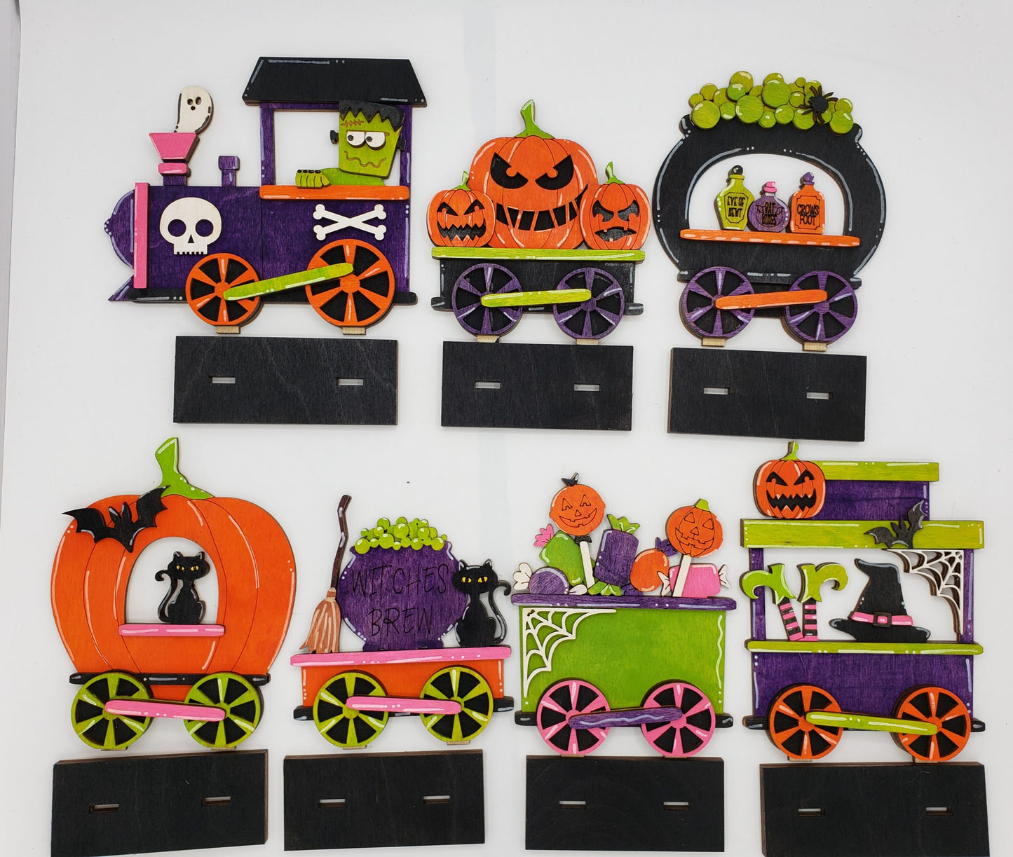 PAINTED - Halloween Train Sitter