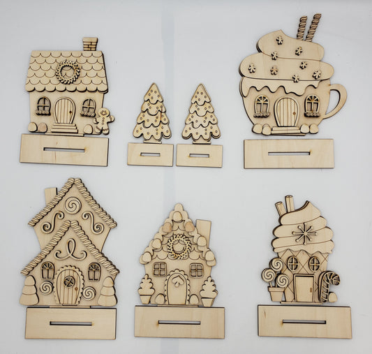 Mini Gingerbread Houses x5