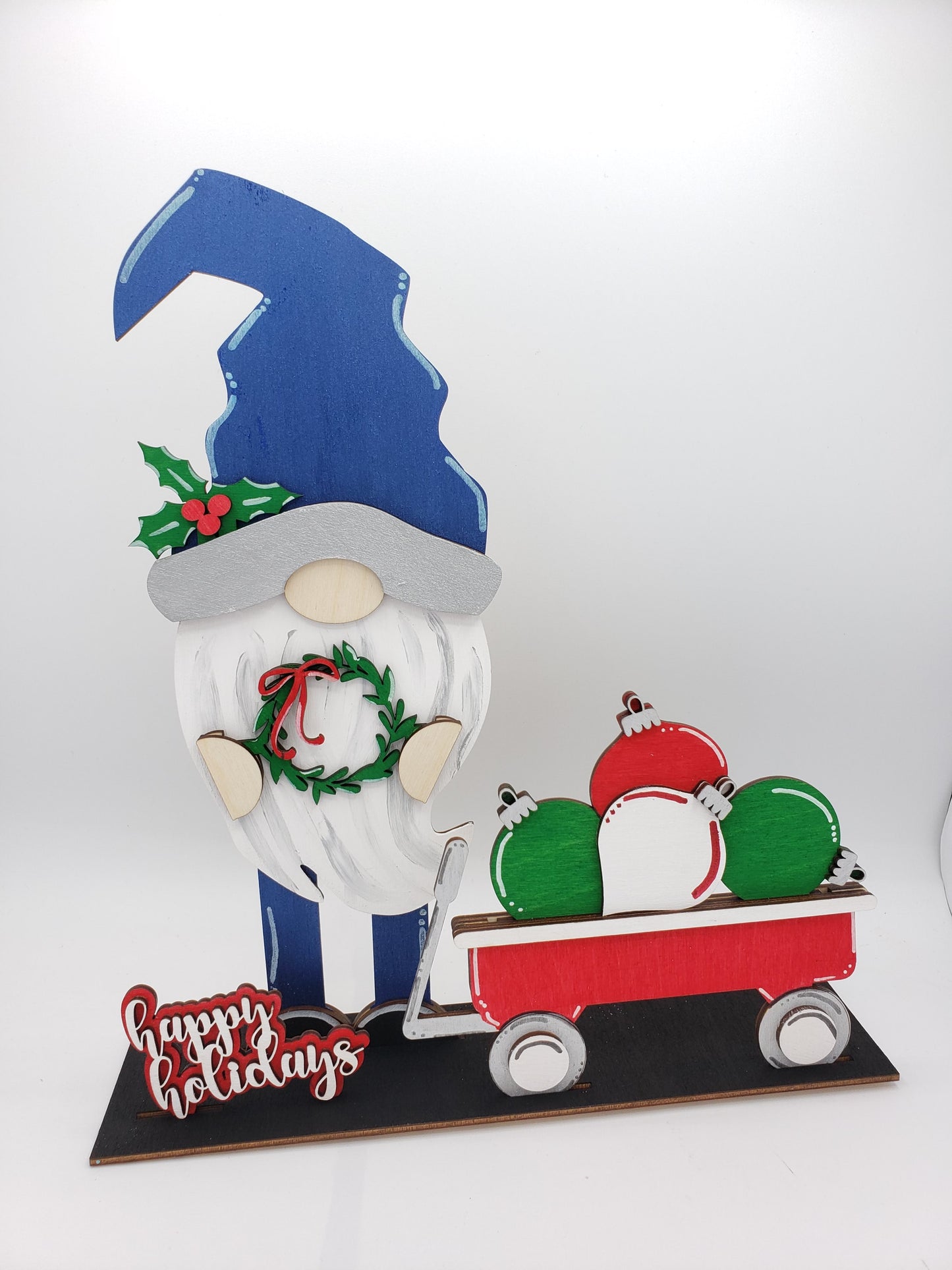 PAINTED - Happy Holiday Gnome