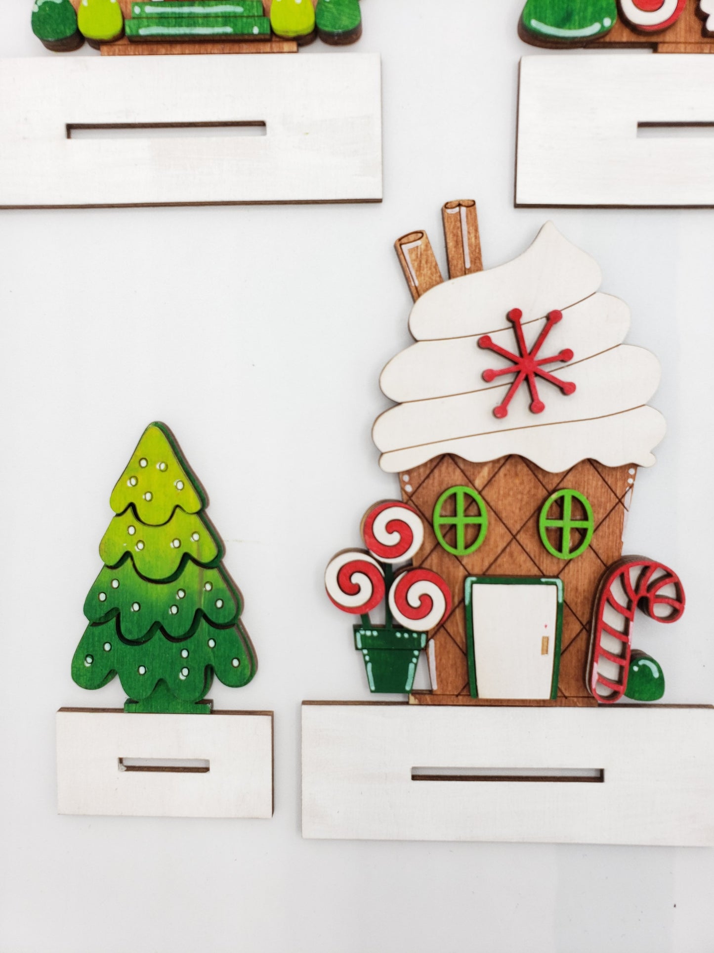 PAINTED - Mini Gingerbread Houses