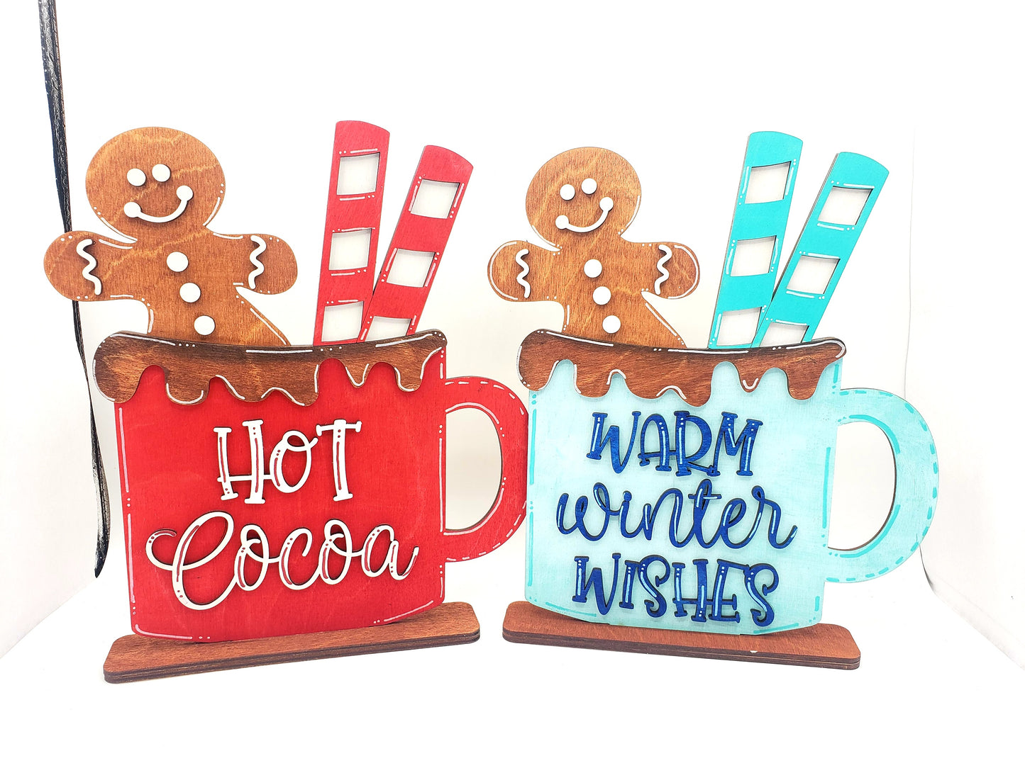 PAINTED - Gingerbread Hot Cocoa Cup Sitters