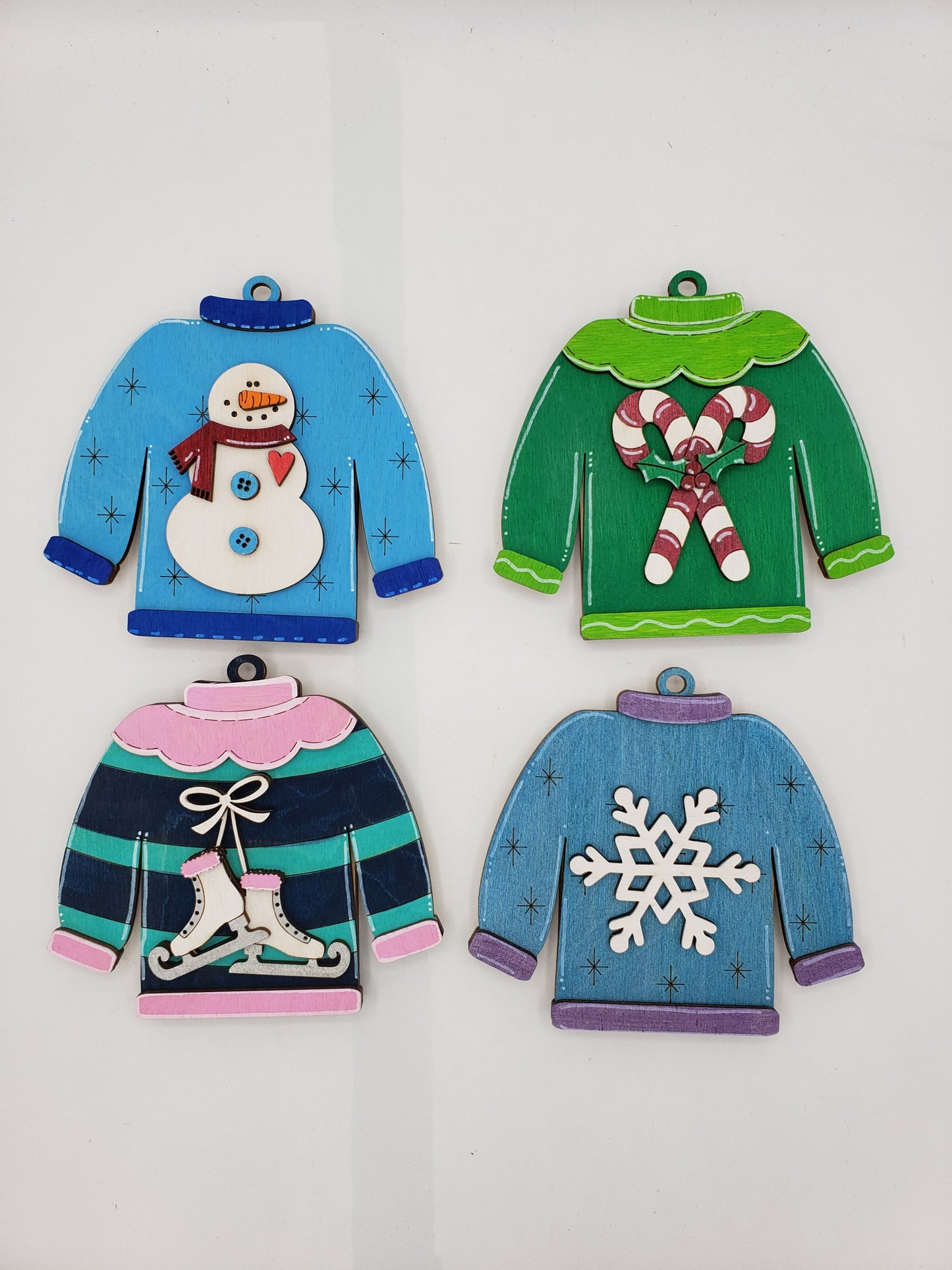 Sweater Ornament Gift Card Holders Set of 4
