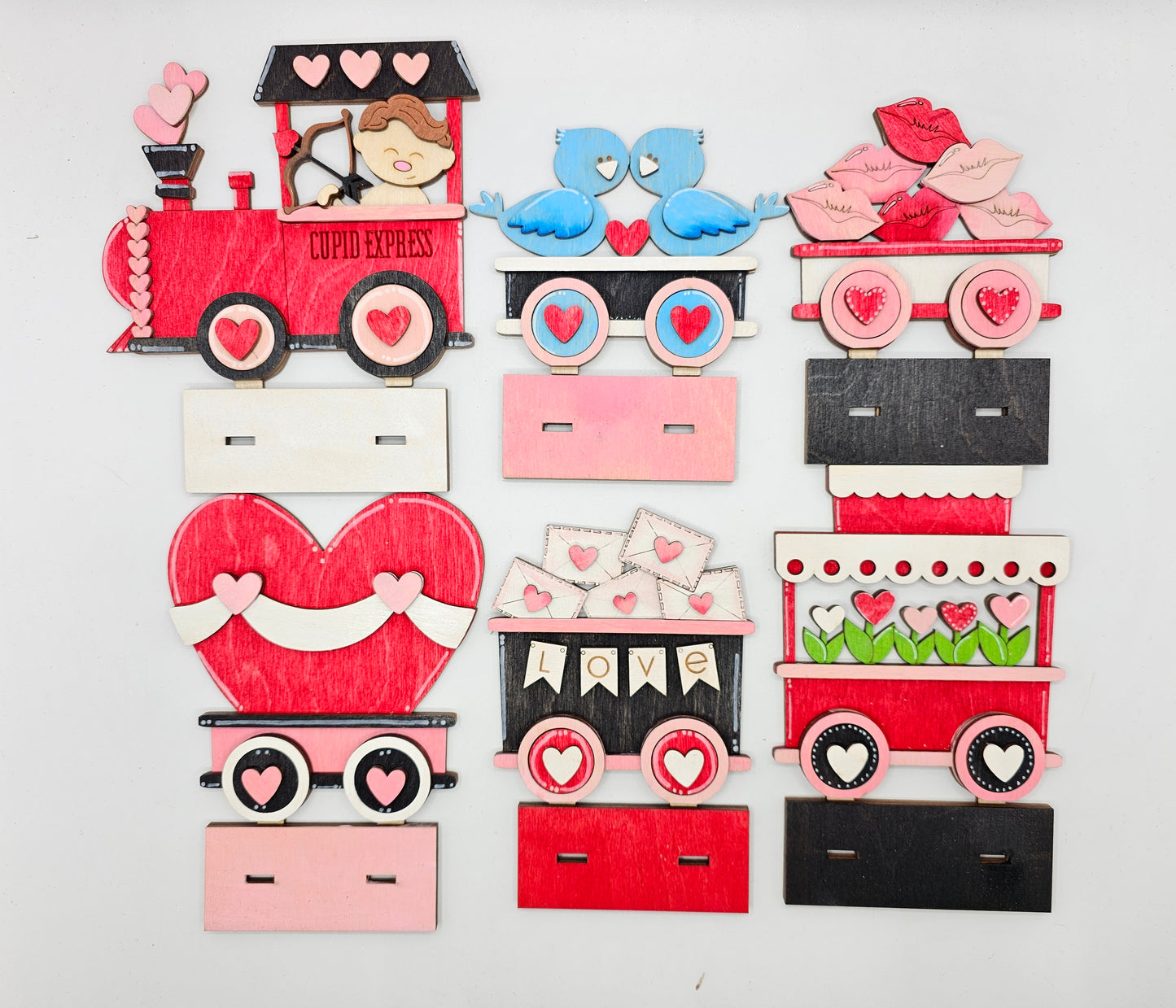 PAINTED - Valentine Train Small Sitter