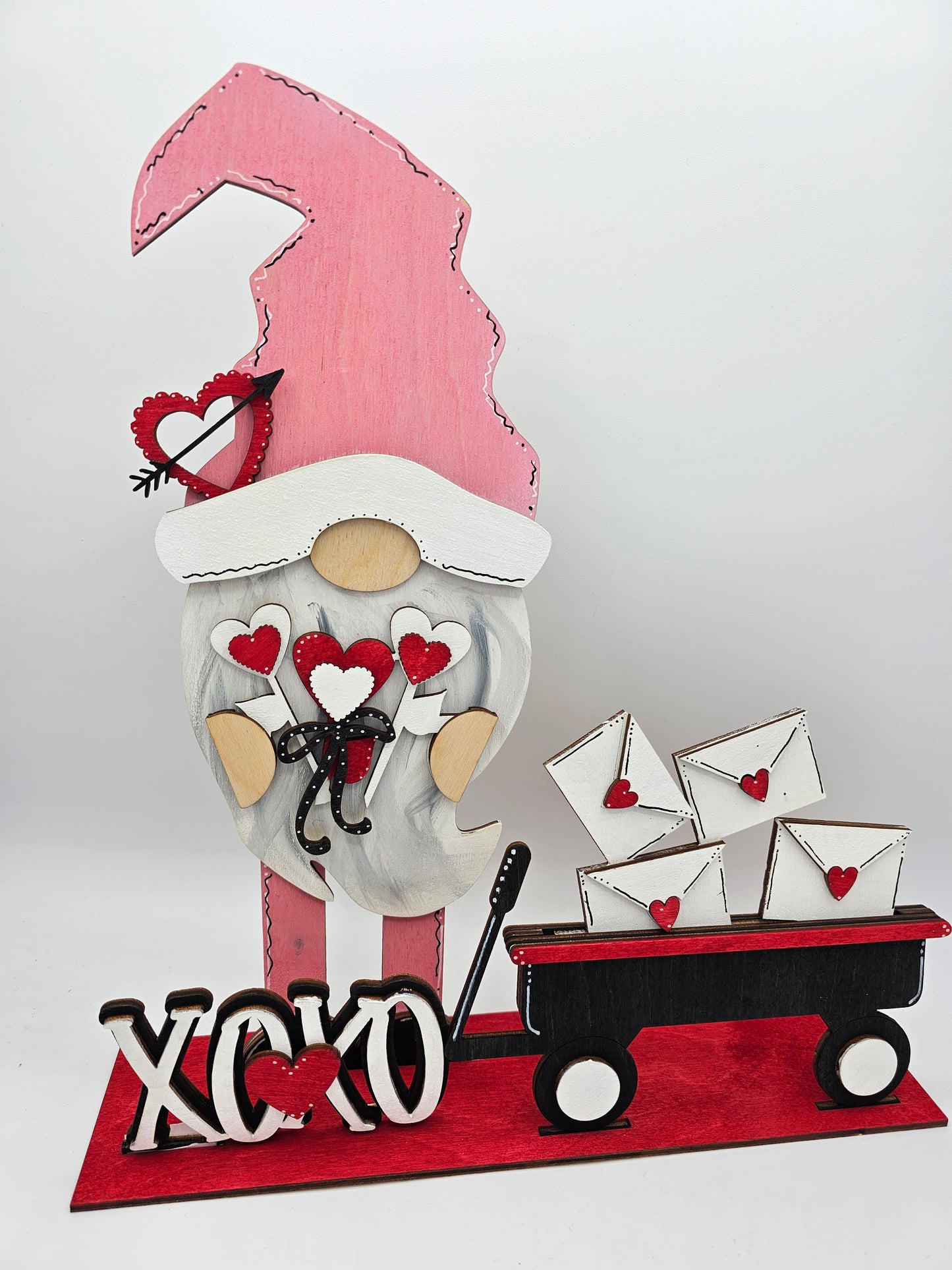 PAINTED - Valentine XOXO Gnome Smaller Sitter