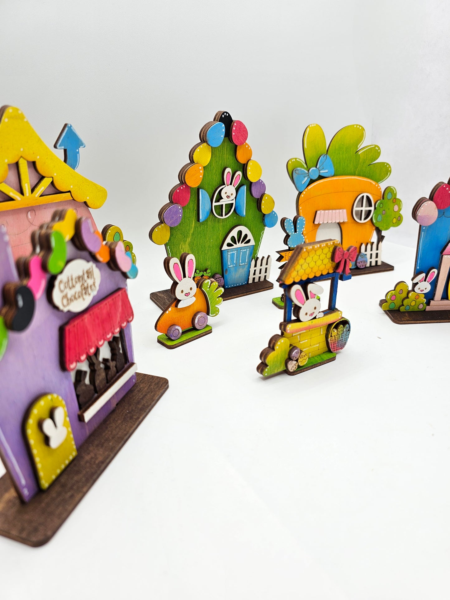 PAINTED - Mini Easter Houses