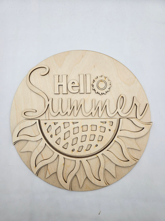 Hello Summer Half Sunflower