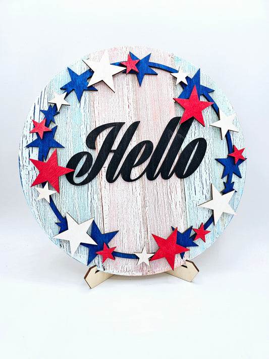 PAINTED - Hello Stars Sign