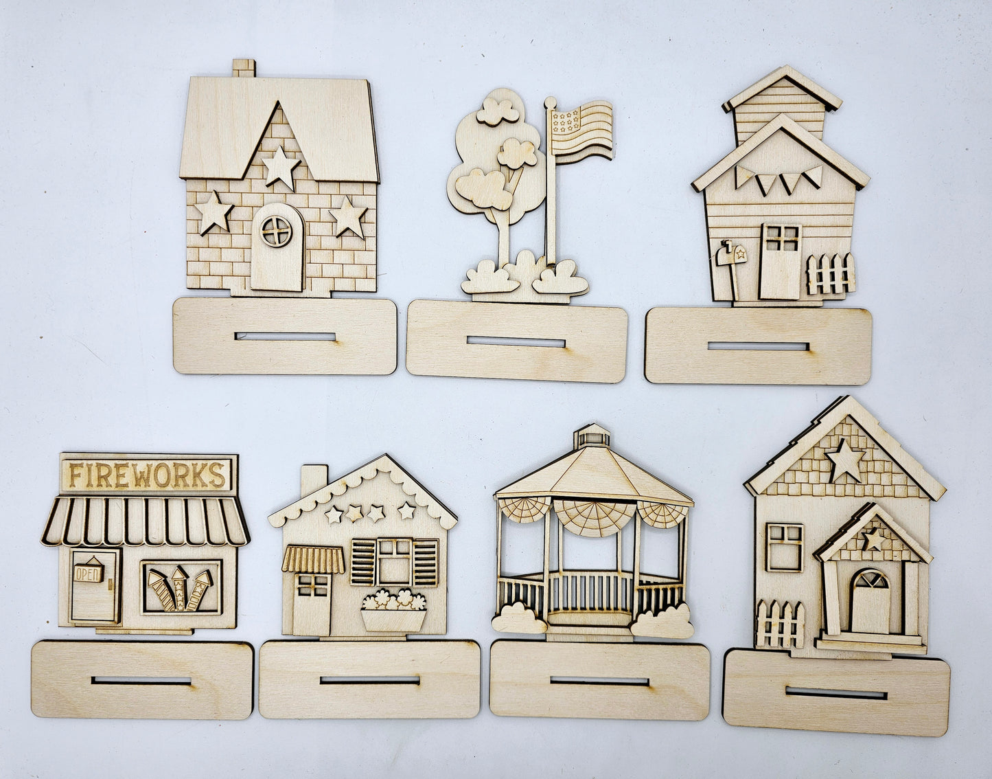 Mini Patriotic Houses