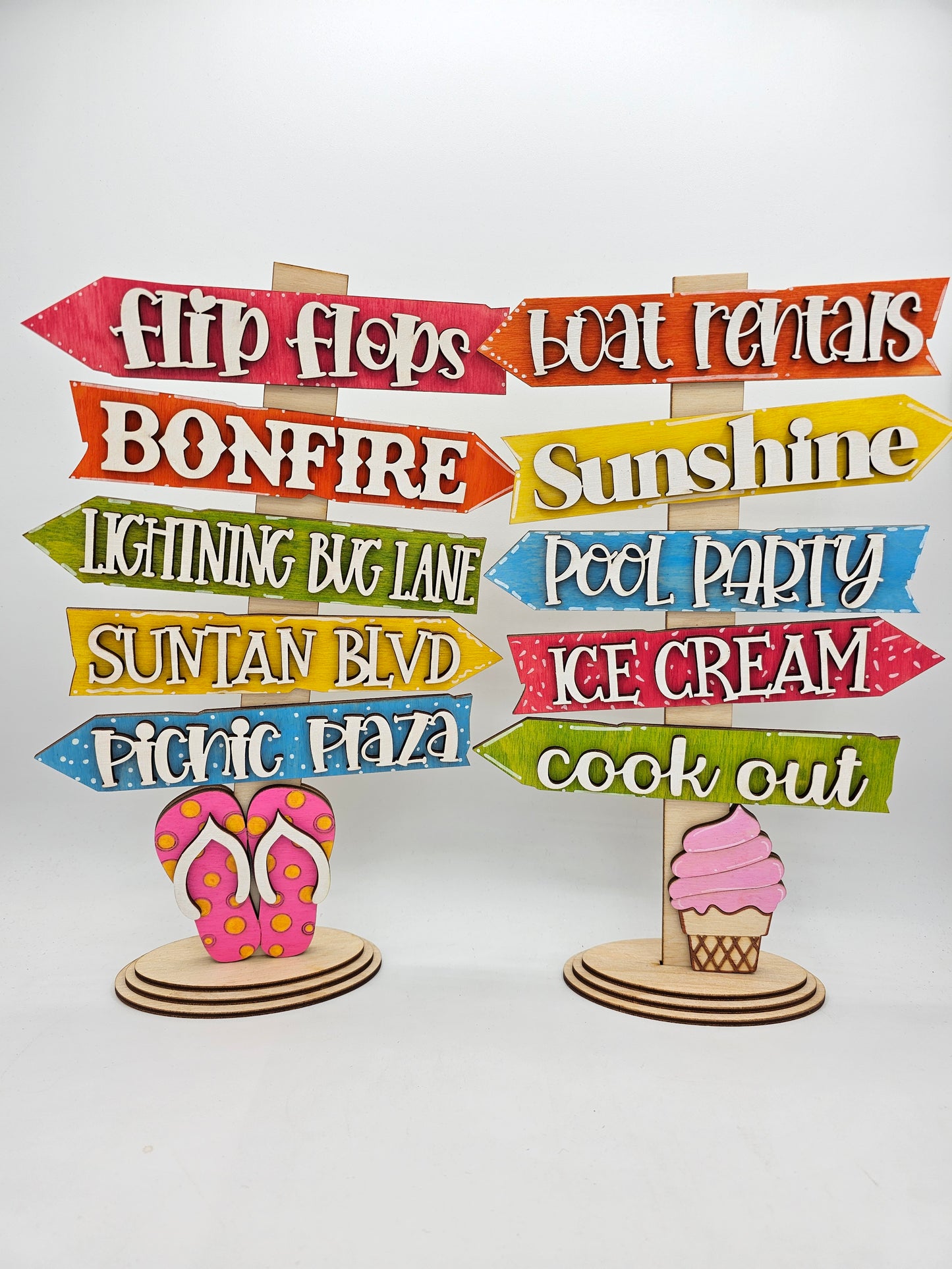PAINTED - Arrow Street Signs - Summer