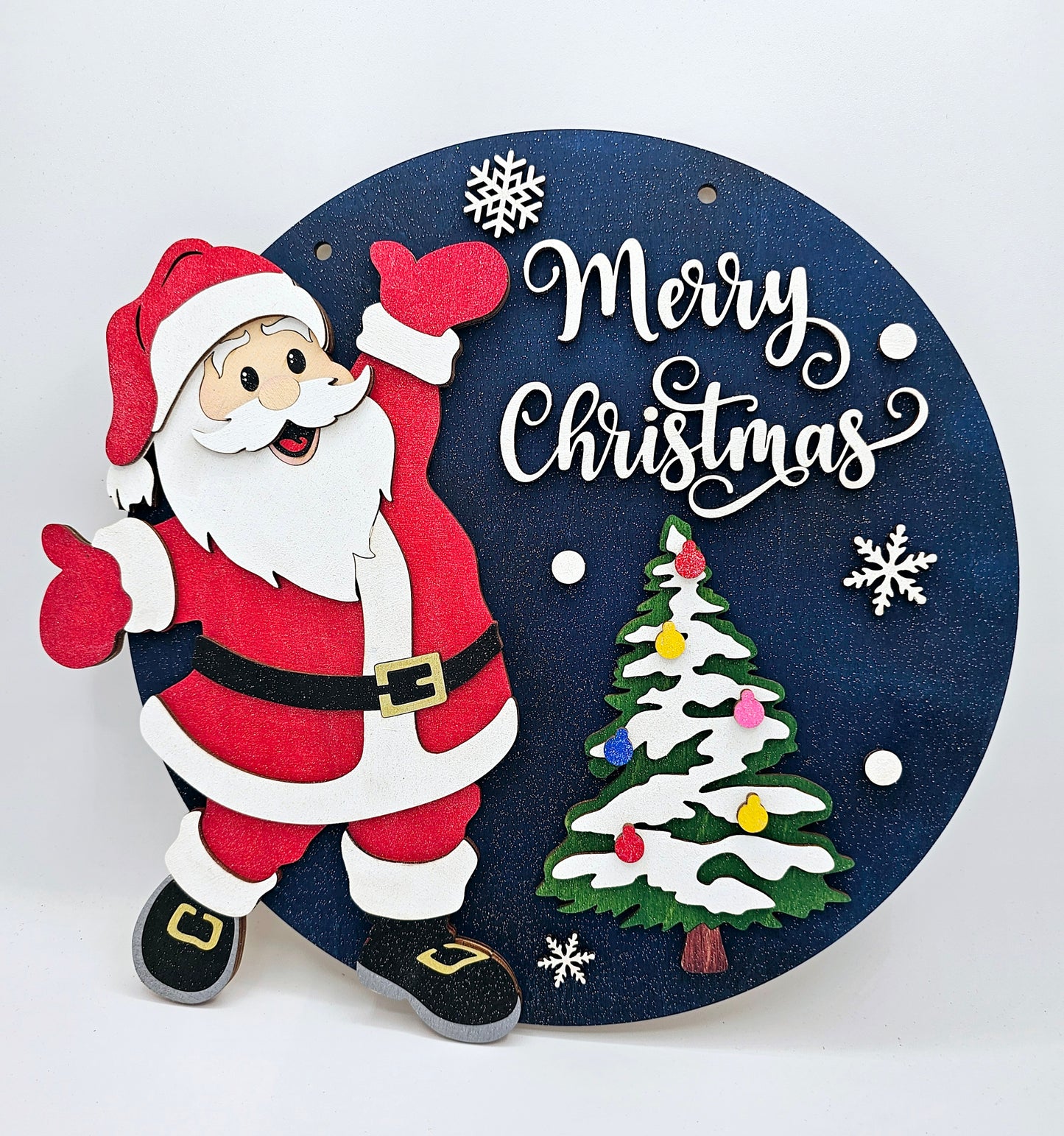 Santa Merry Christmas Round