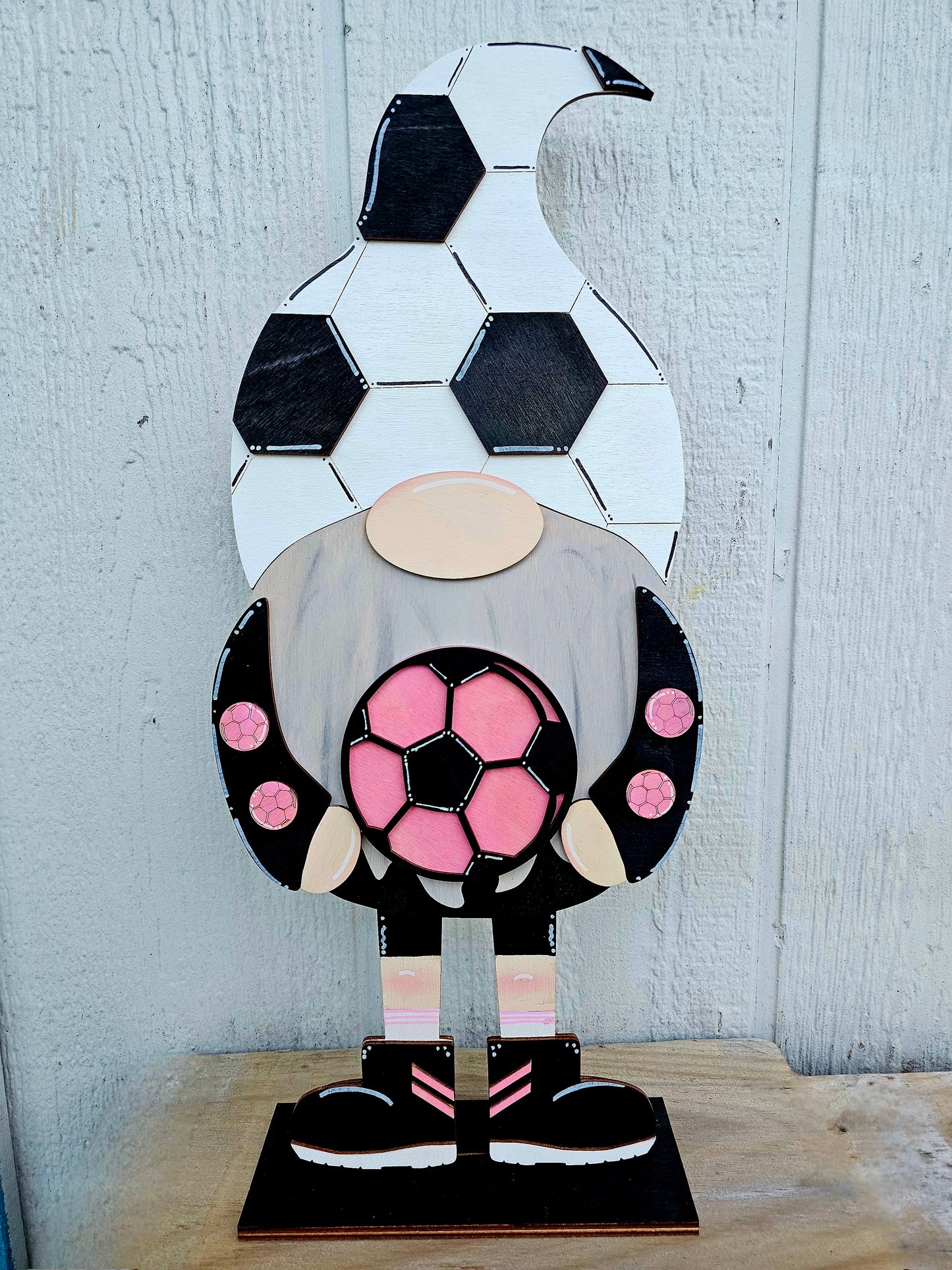 Large Soccer Futbol Gnome Sitter