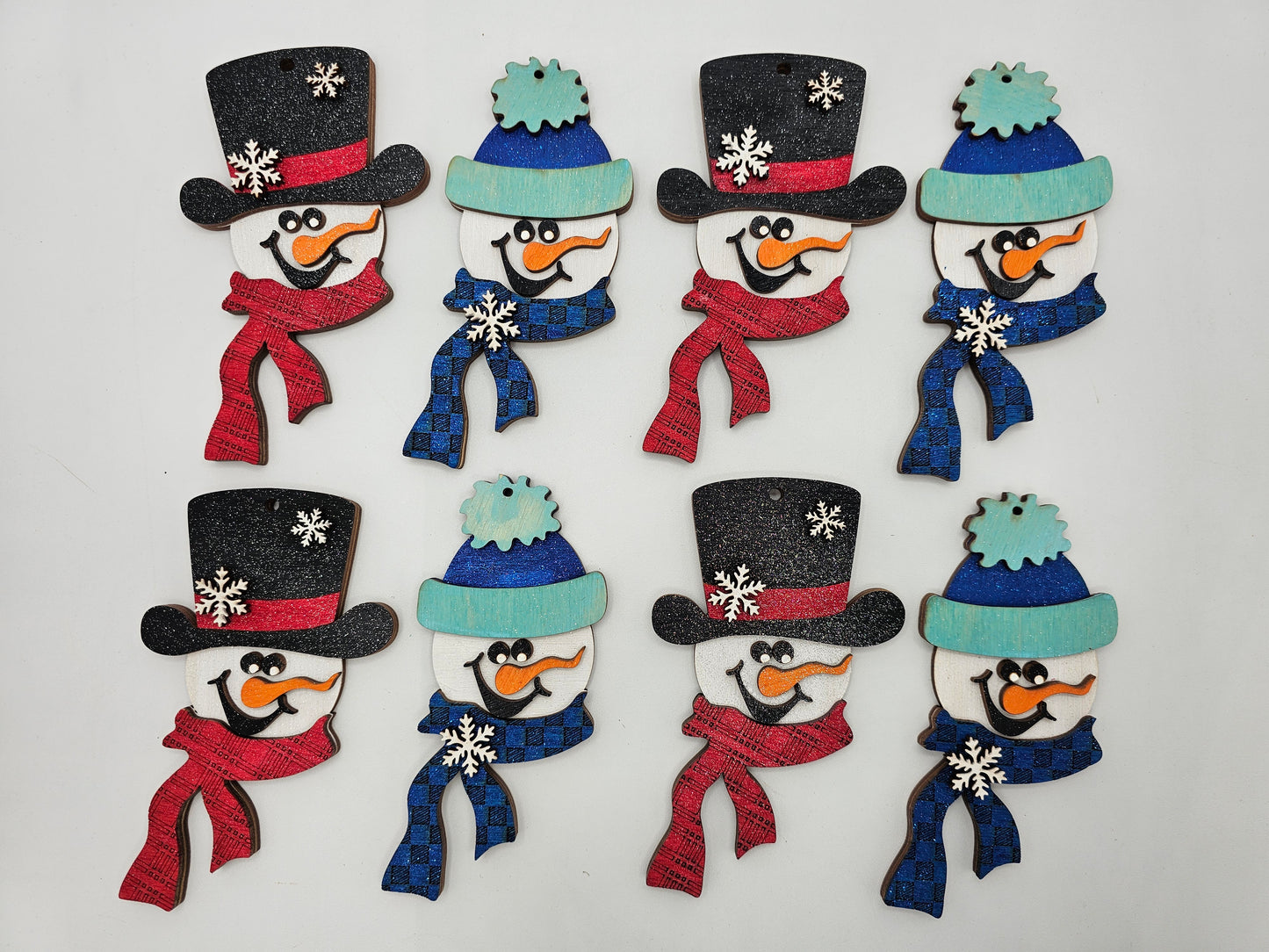 Snowman Ornaments Set of 8