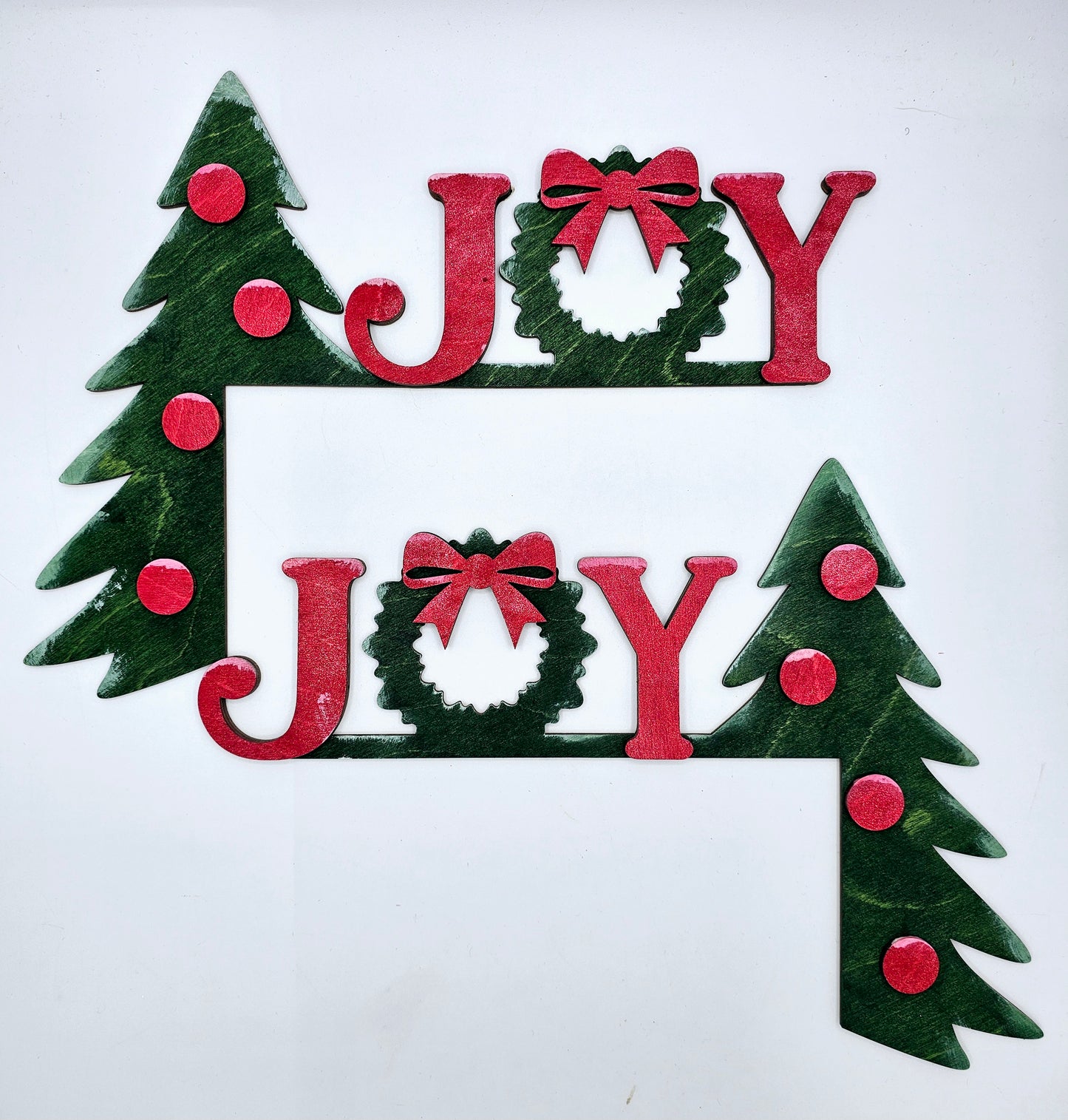 PAINTED - Christmas Tree Joy Door Corner