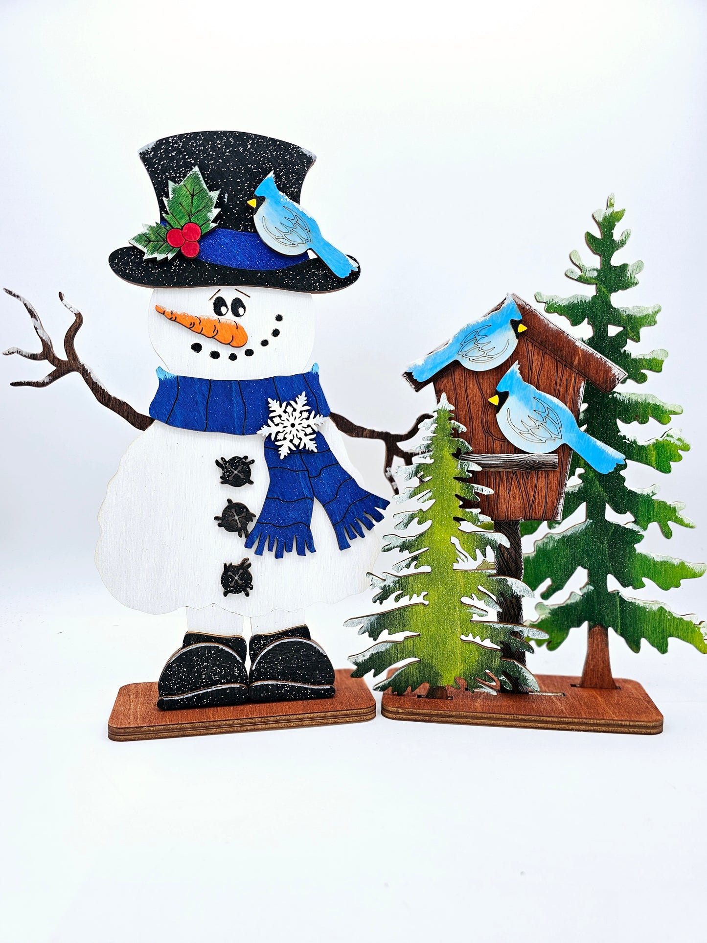 Snowman with Birdhouse