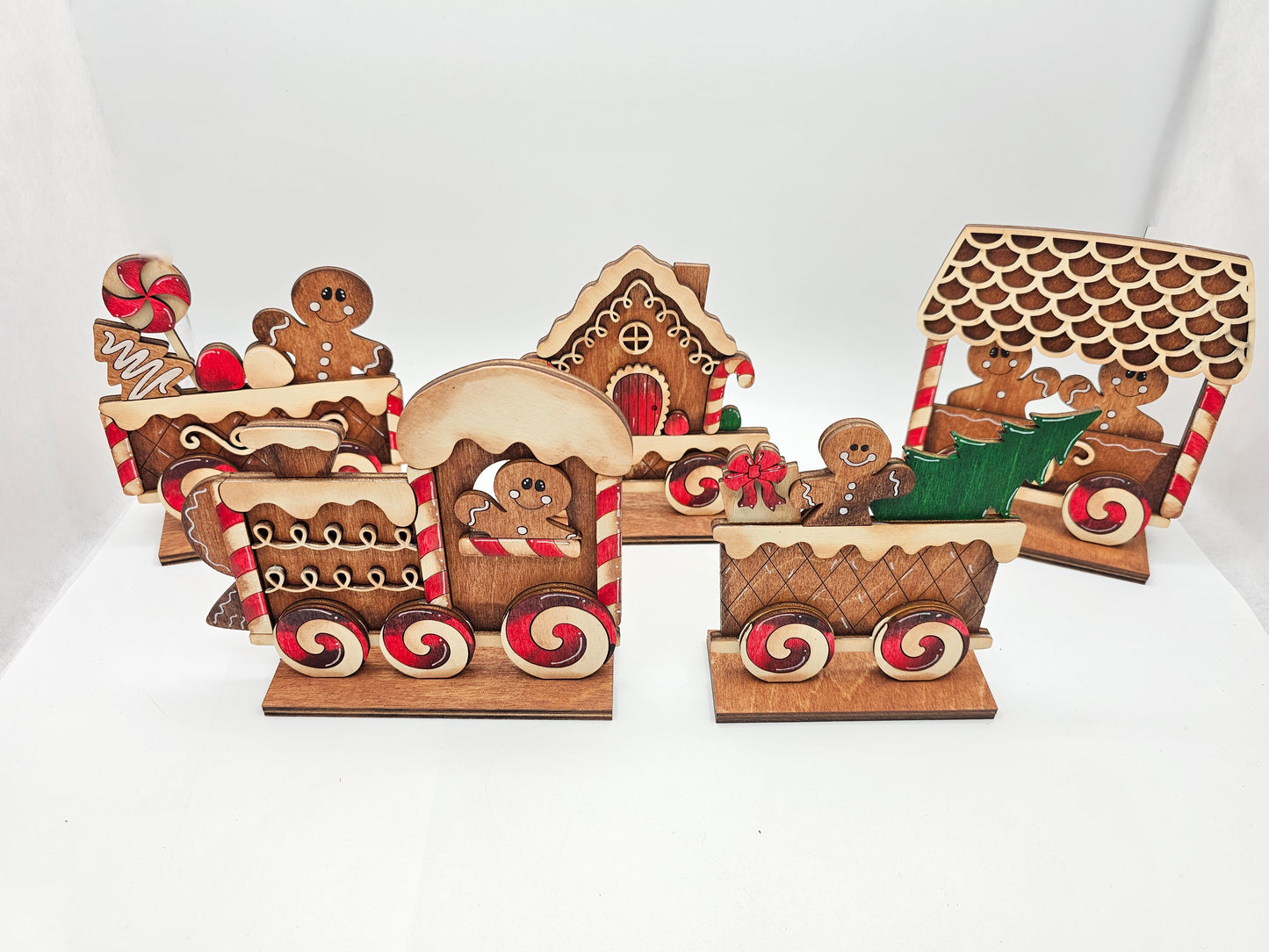 PAINTED - Gingerbread Train