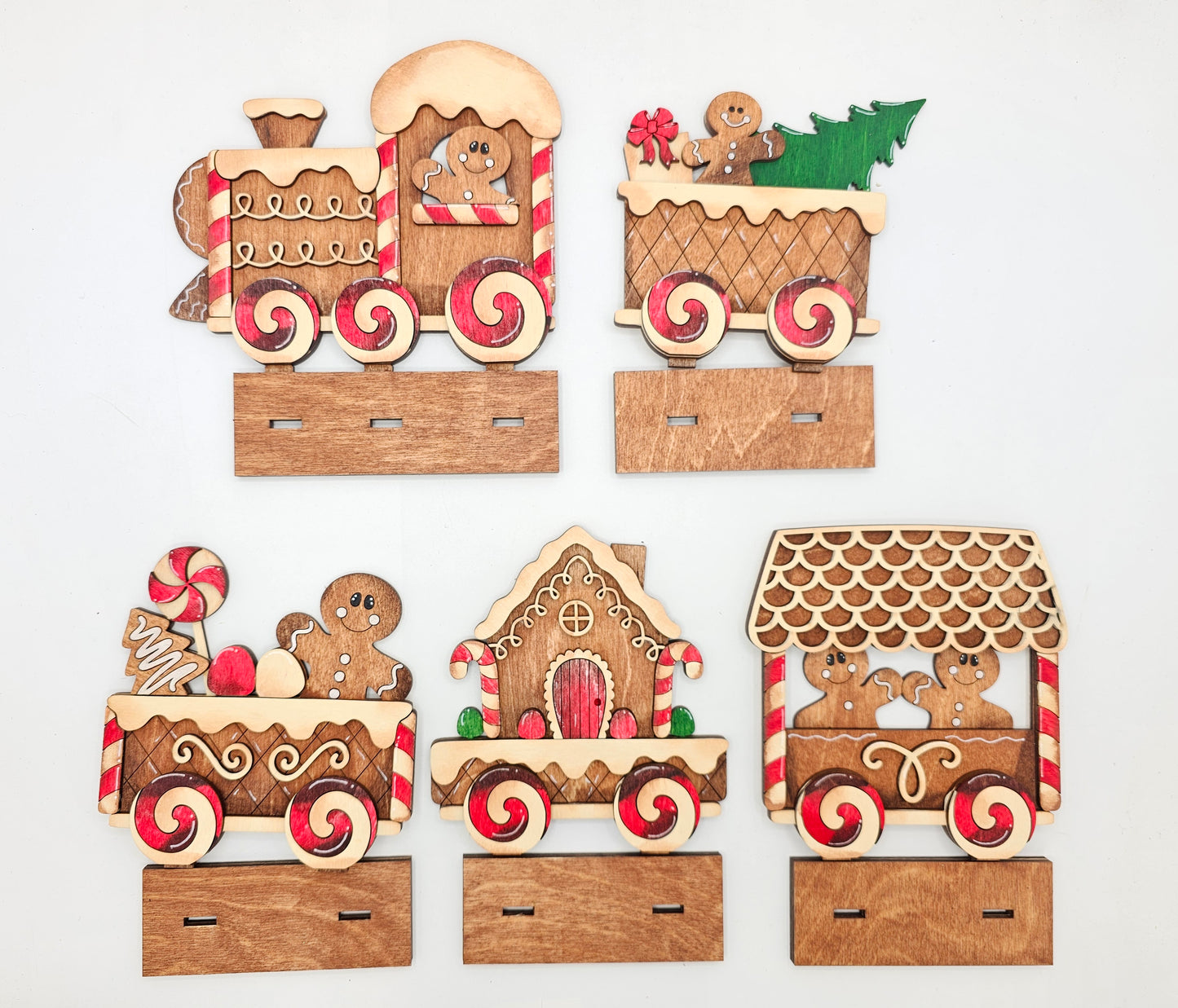 PAINTED - Gingerbread Train