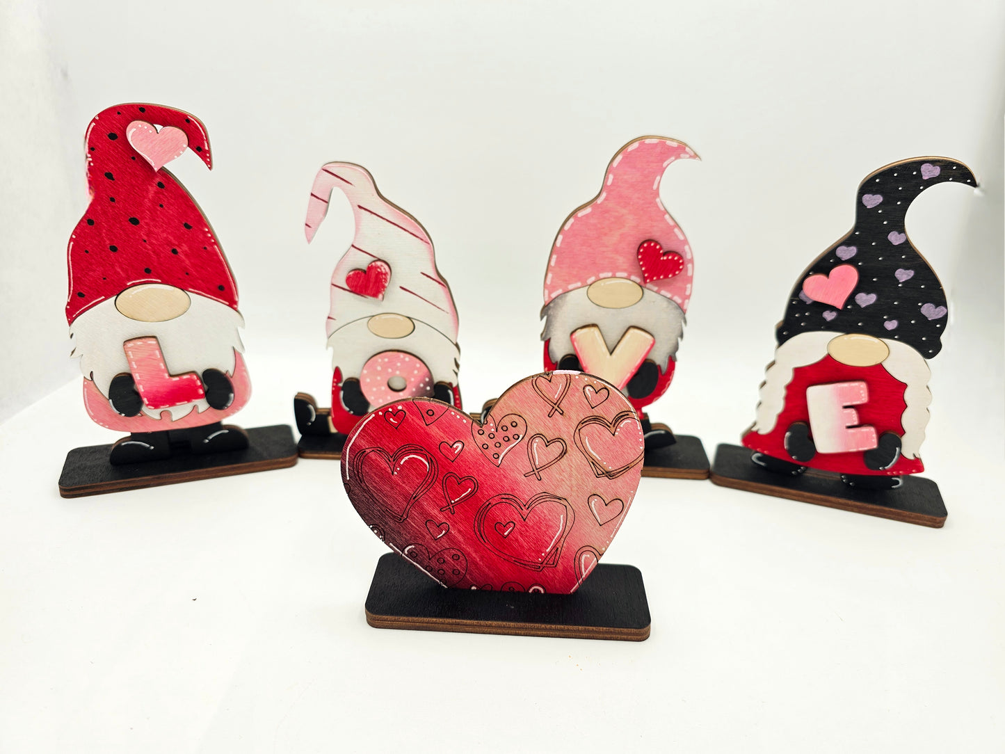 PAINTED - Valentine Love Gnomes