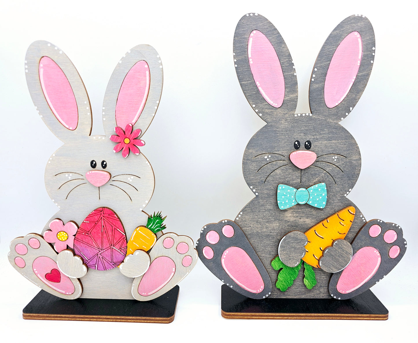 PAINTED - Bunny Duo Sitters