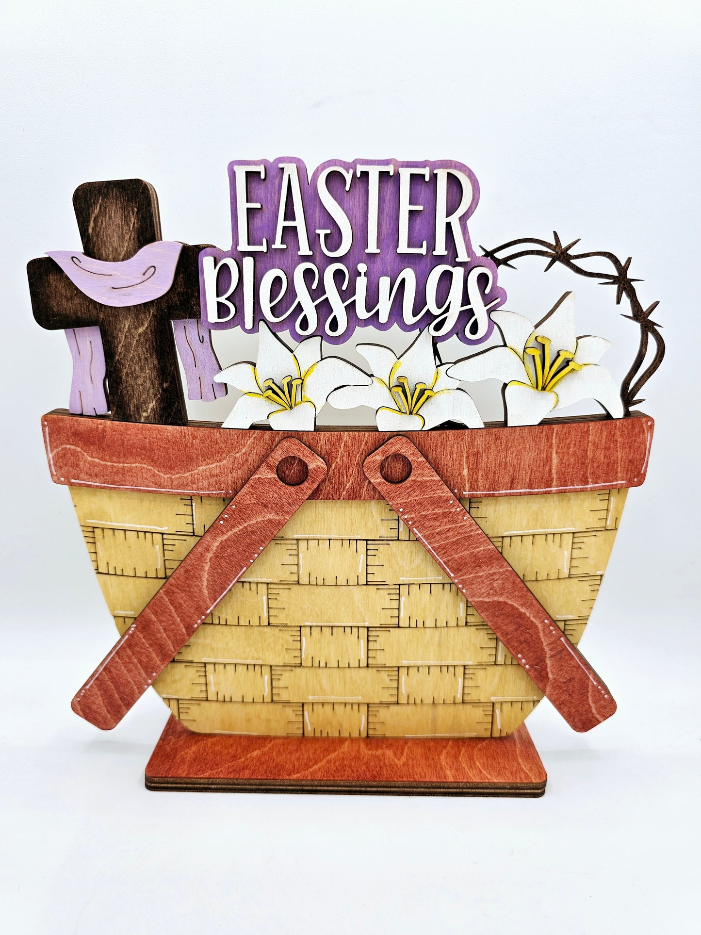 PAINTED - Easter Blessings Basket - Large