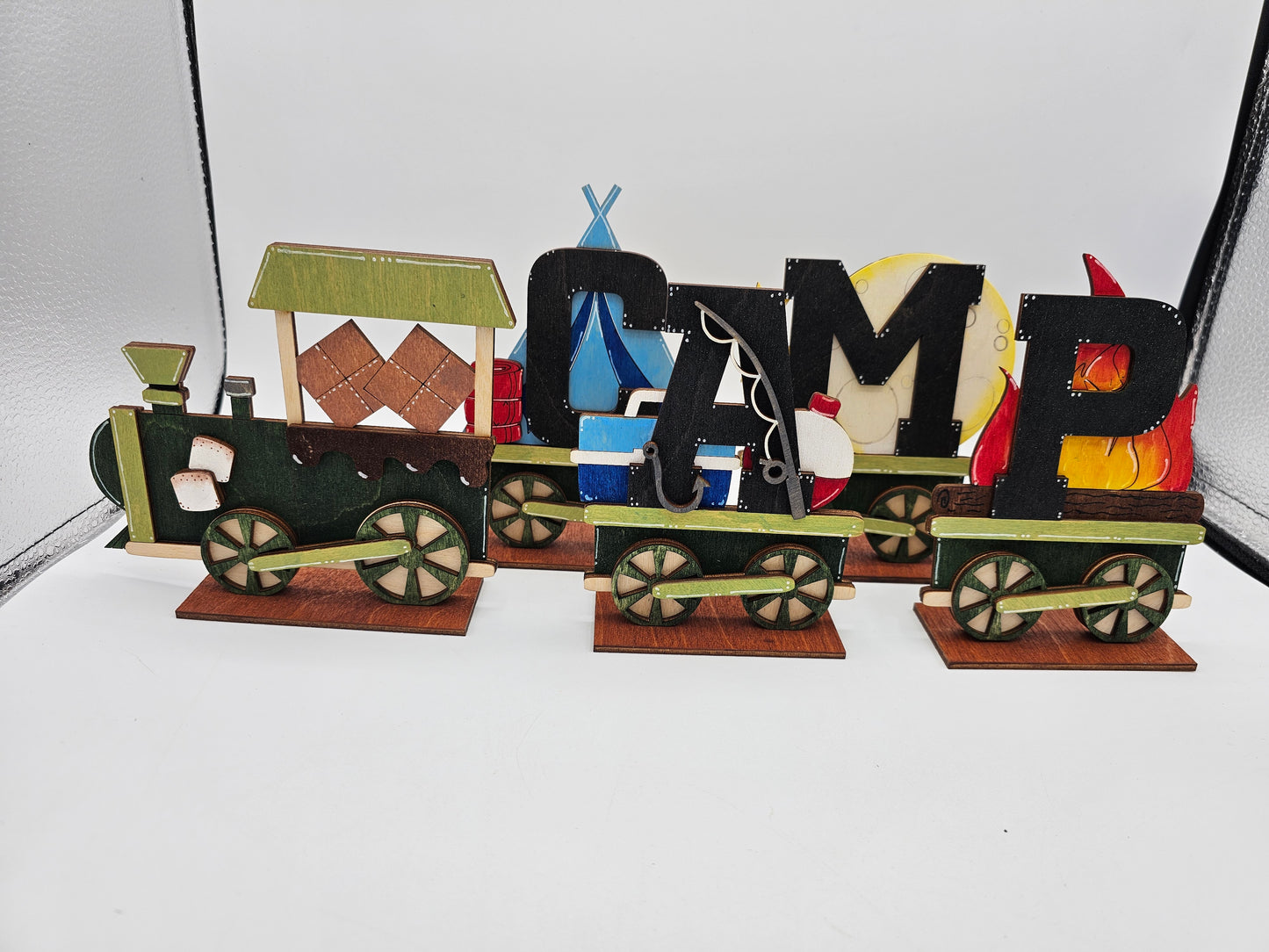 PAINTED - Camp Train Sitter