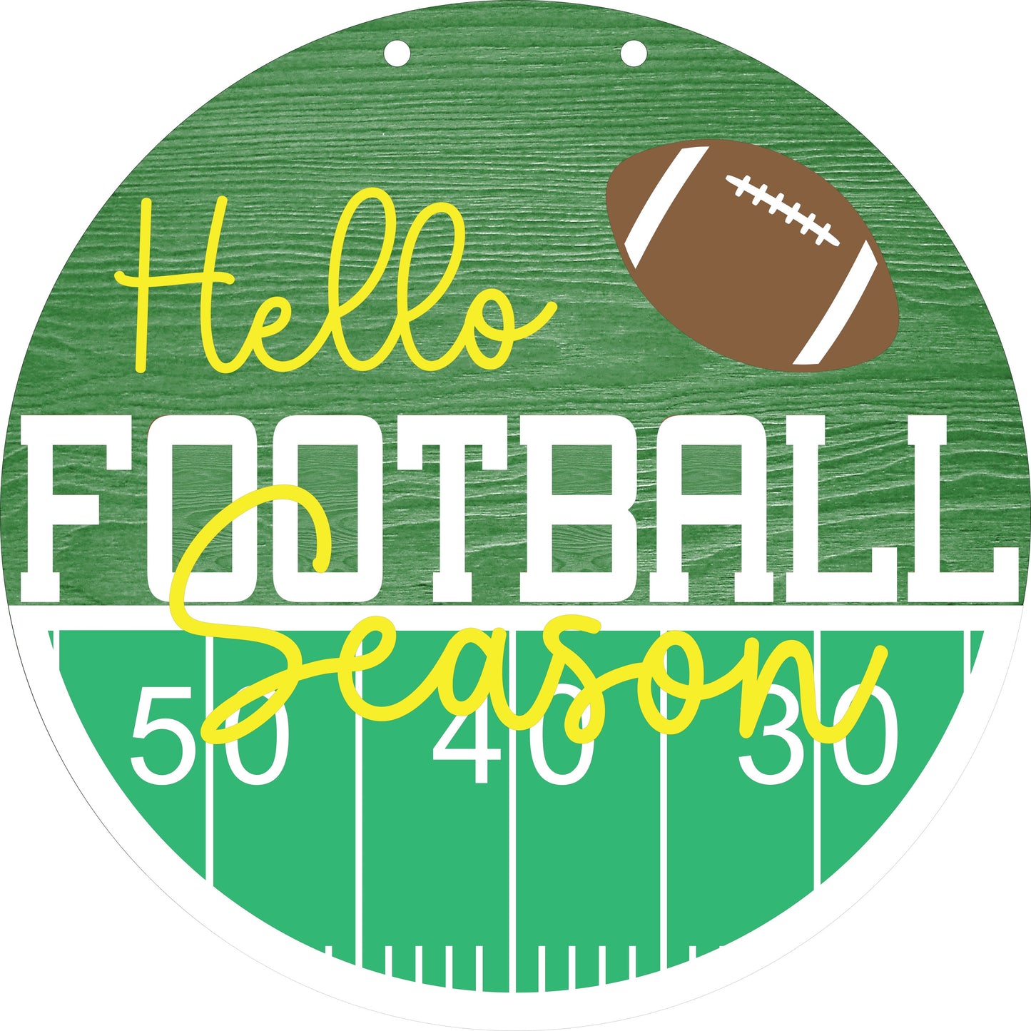 Hello Football Season Sign