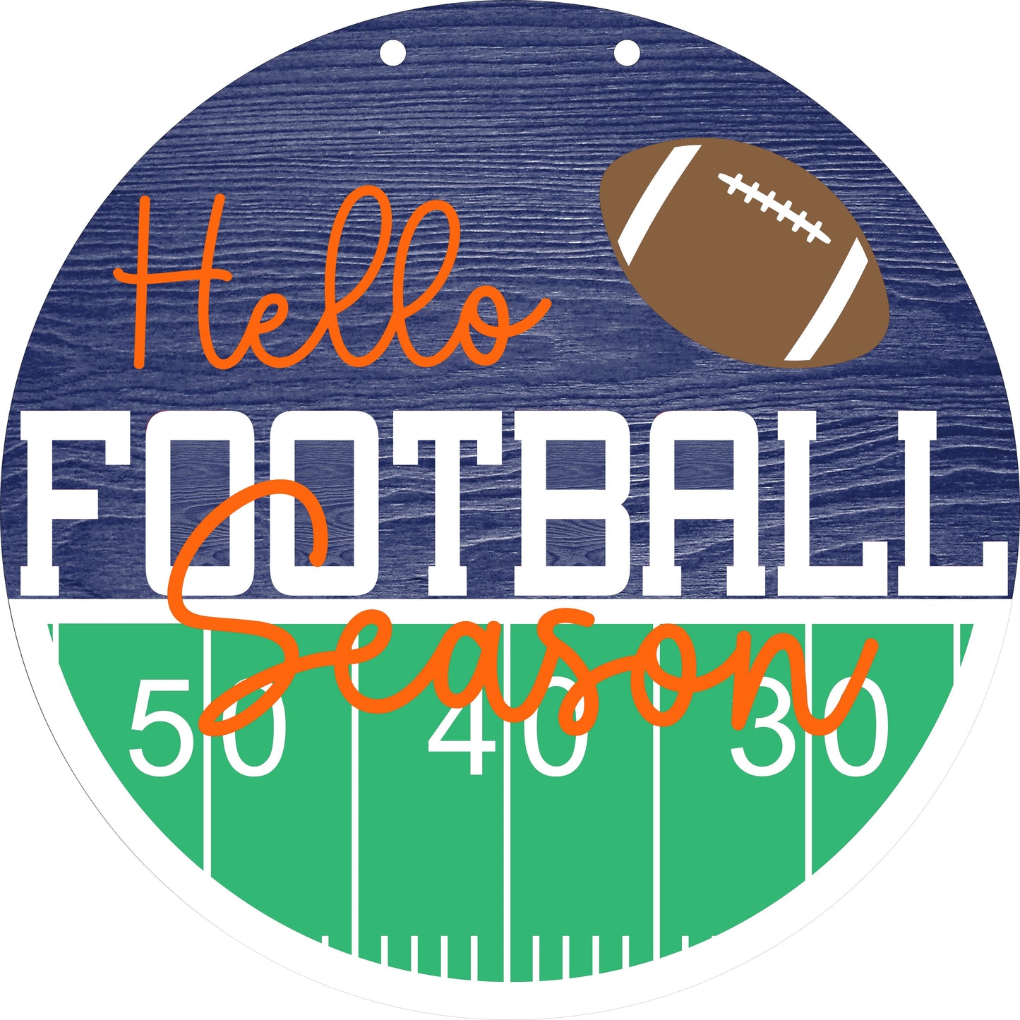 Hello Football Season Sign