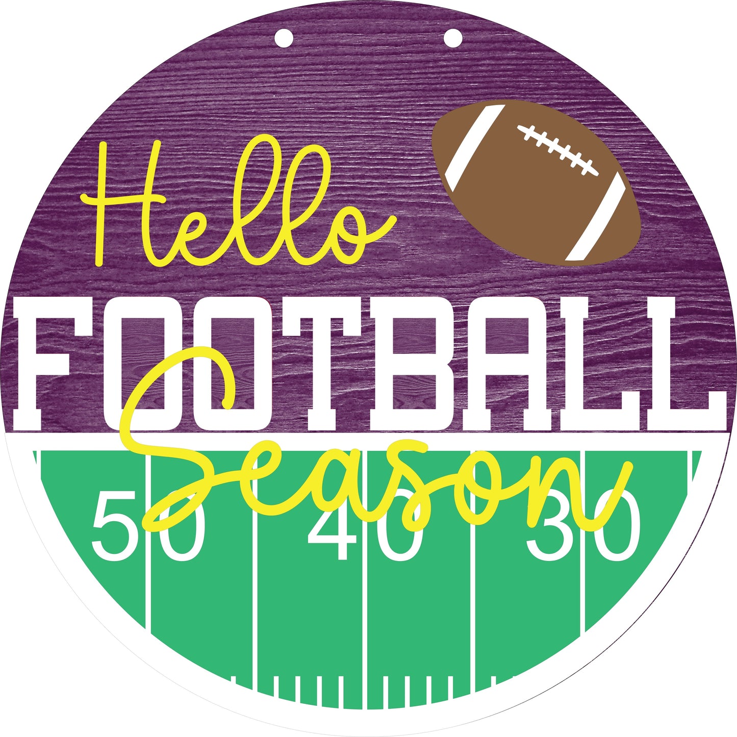 Hello Football Season Sign