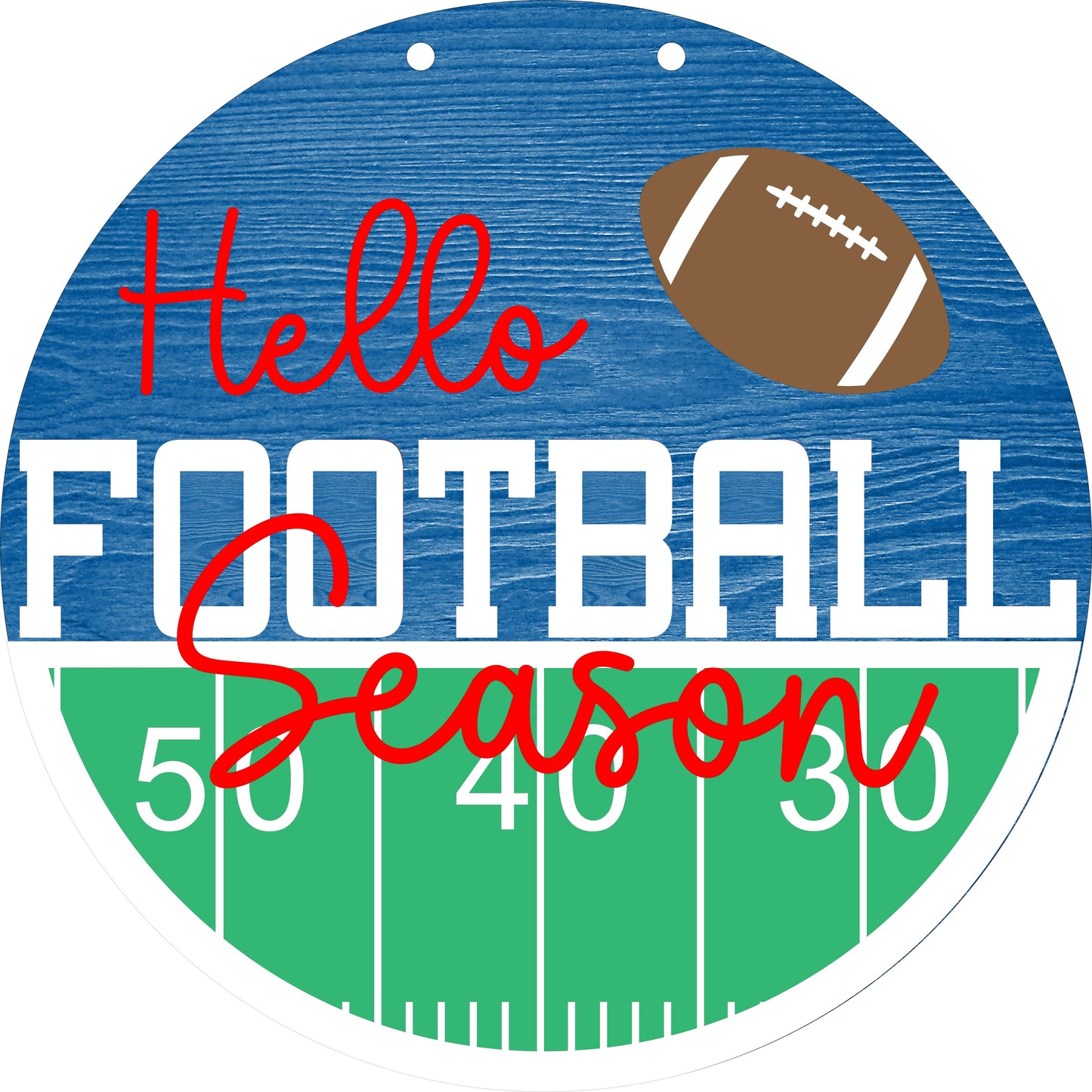 Hello Football Season Sign