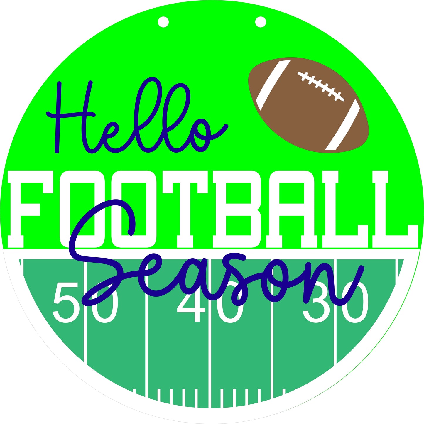 Hello Football Season Sign