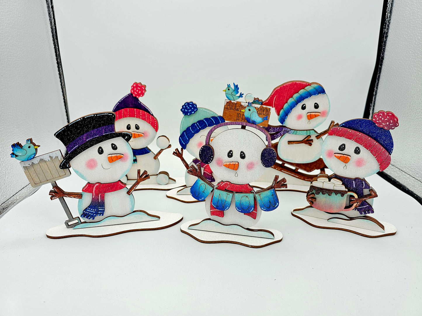 Winter Snowman Sitters x6
