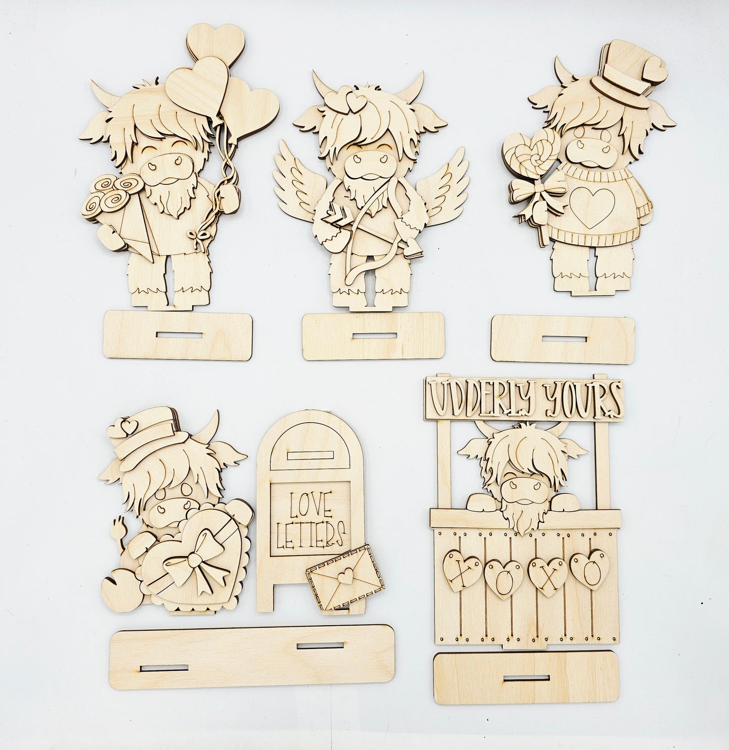 Valentine Highland Cow Sitters