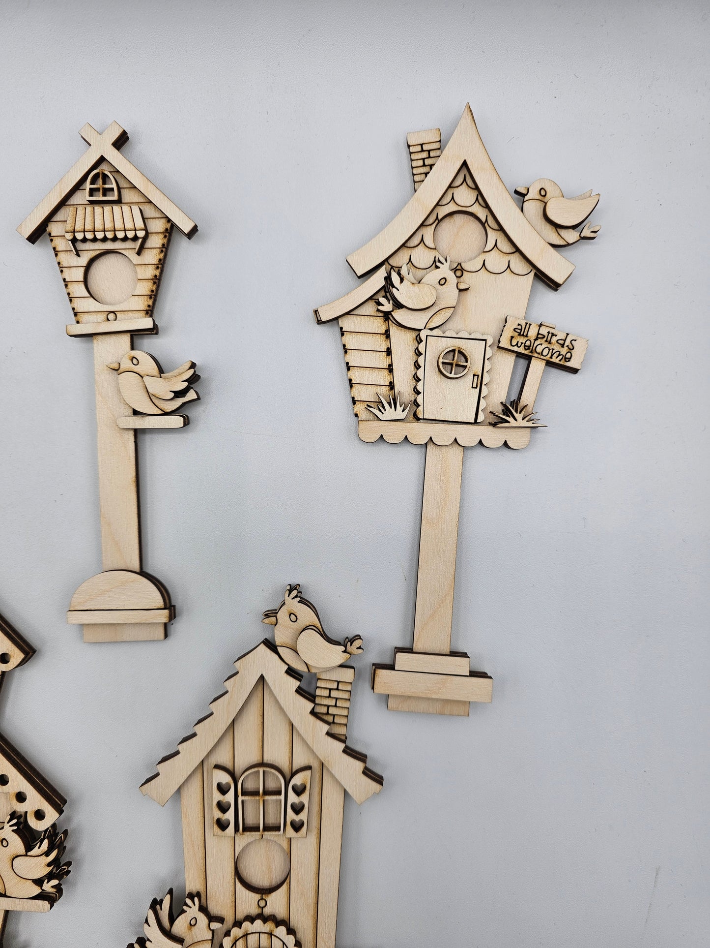 Mini Bird Houses - Tall