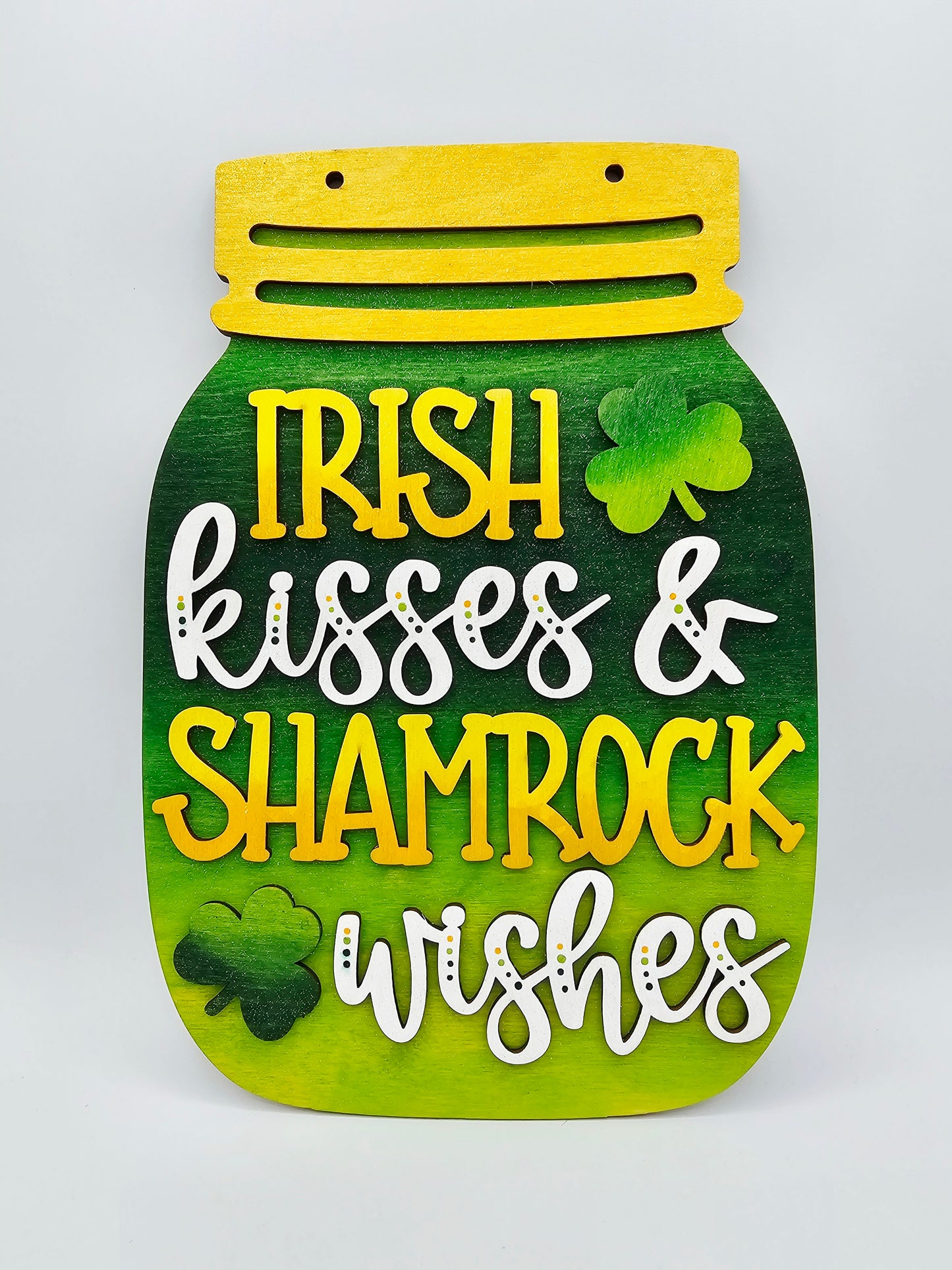 Irish Kisses Mason Jar Hanger - Large