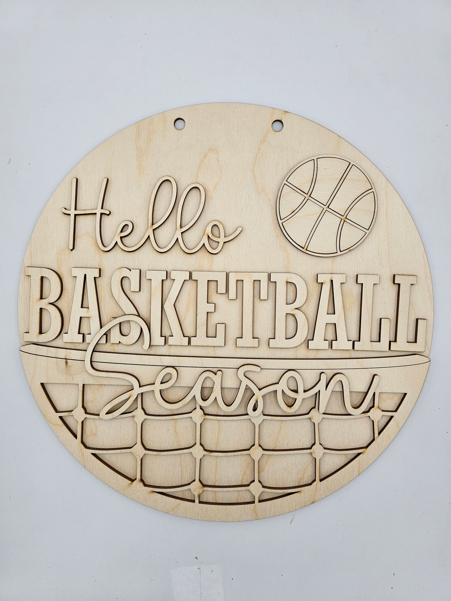 Hello Basketball Season Sign