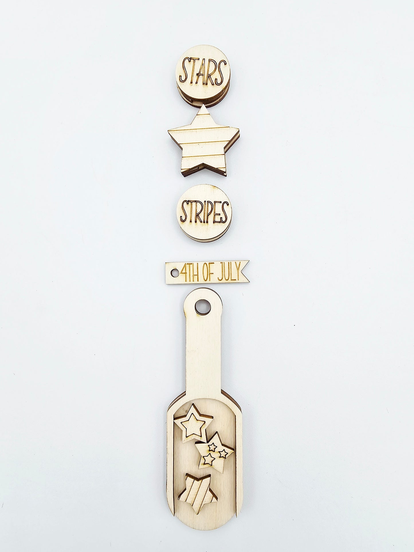 Patriotic Scoop Ornament Tag