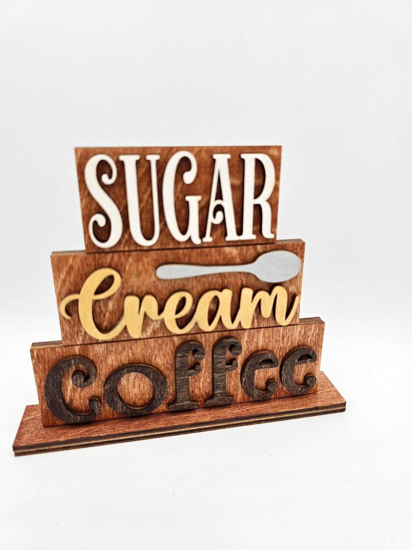 PAINTED - Sugar Cream Coffee Stacked Sitter