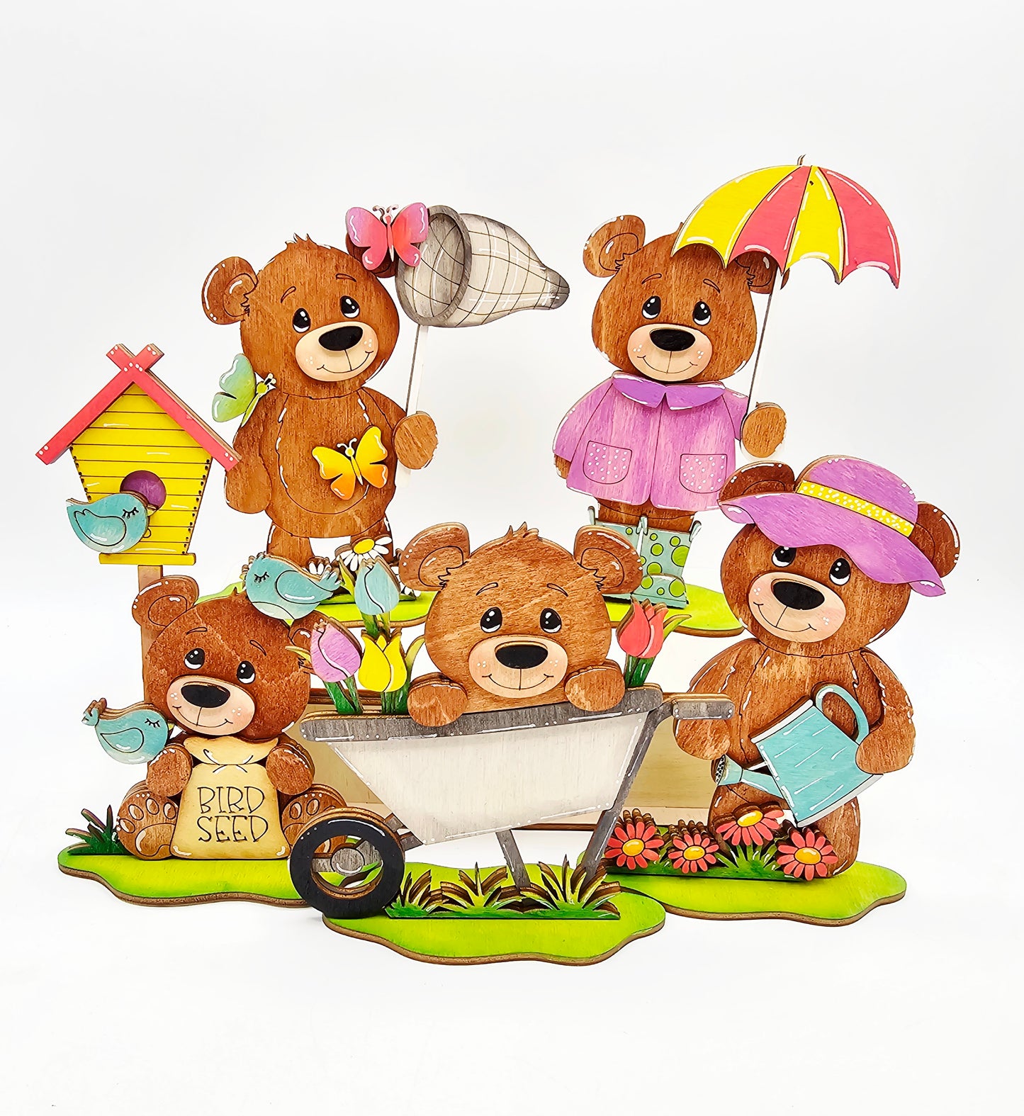 PAINTED - Spring Bear Sitters