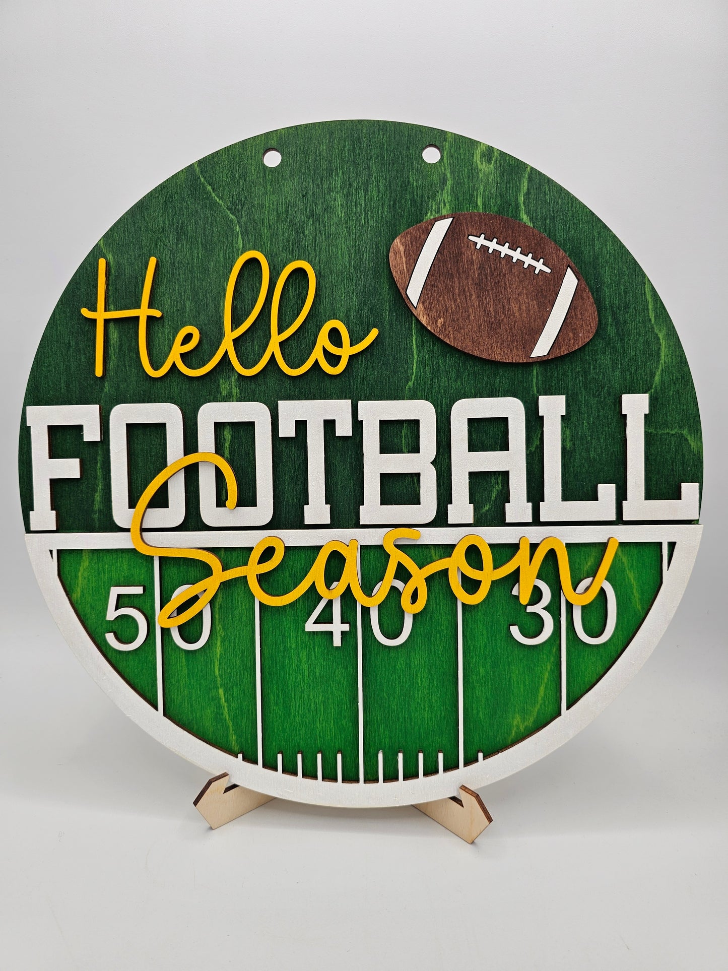 Hello Football Season Sign