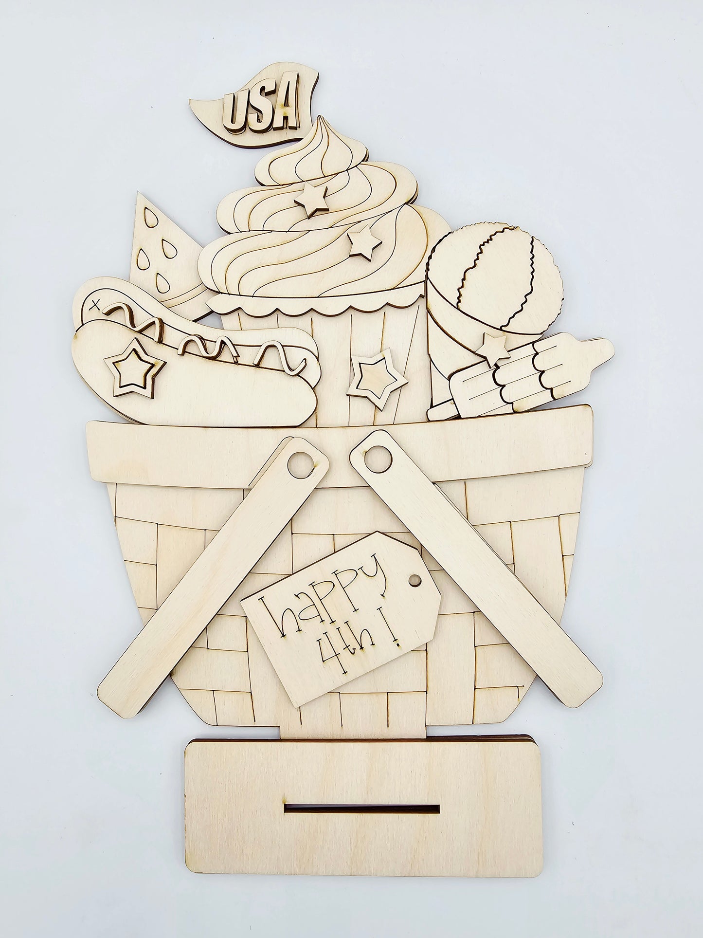 Happy 4th Food Basket - Large