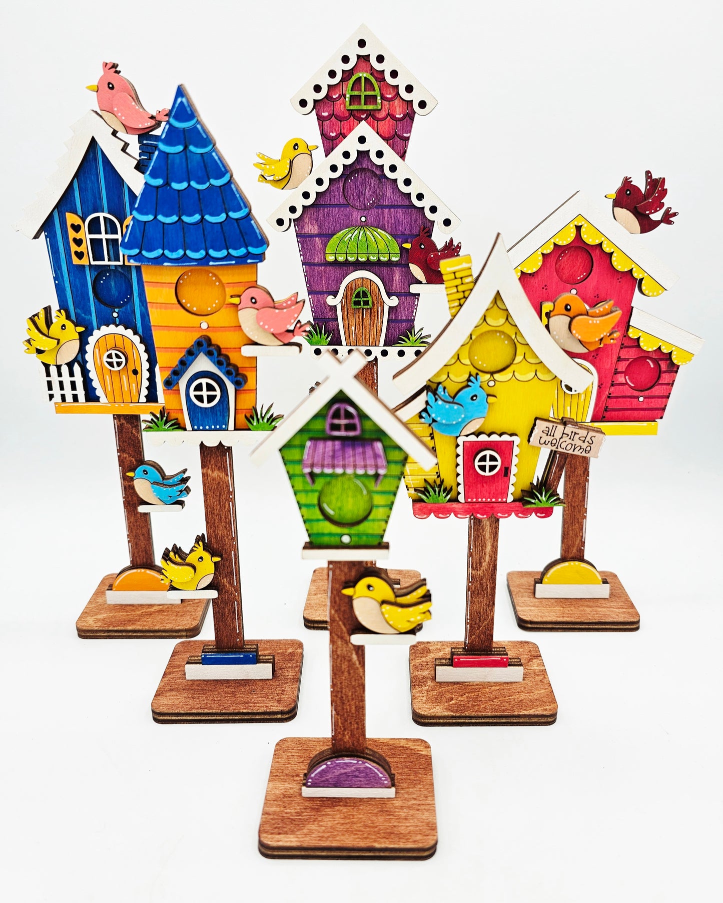 Mini Bird Houses - Tall