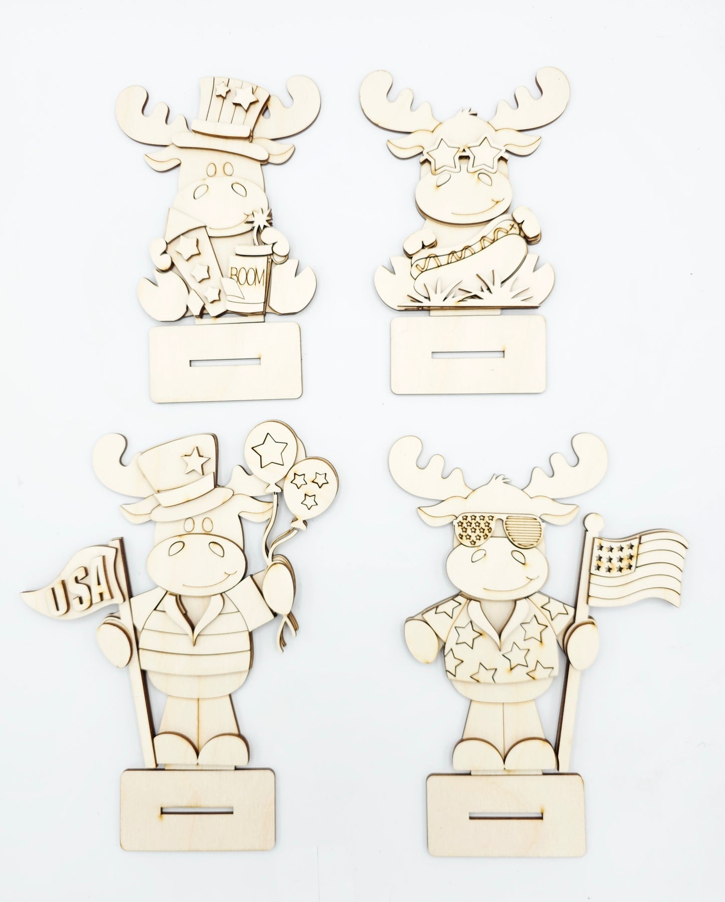 Patriotic Moose Sitters