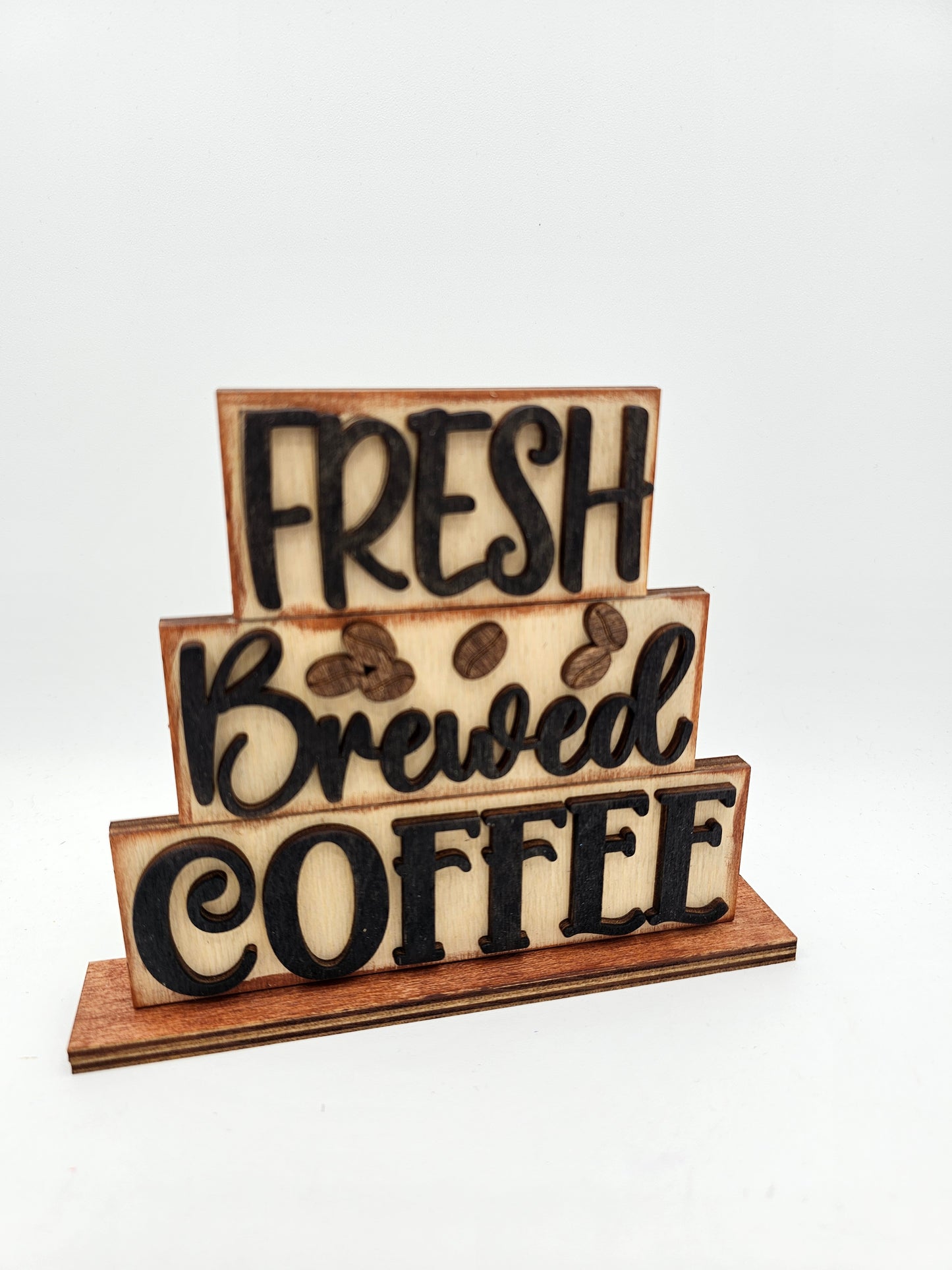 PAINTED - Fresh Brewed Coffee Stacked Sitter