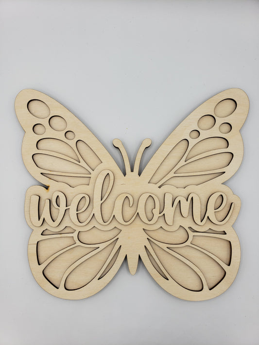 Butterfly Welcome - Wreath Size