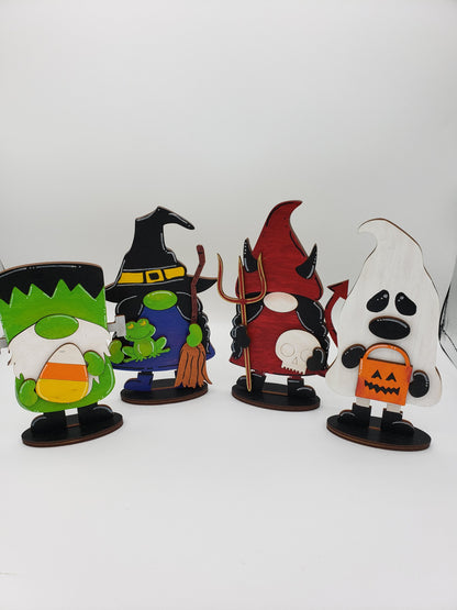 PAINTED - Halloween Gnomes Set of 4 (2)