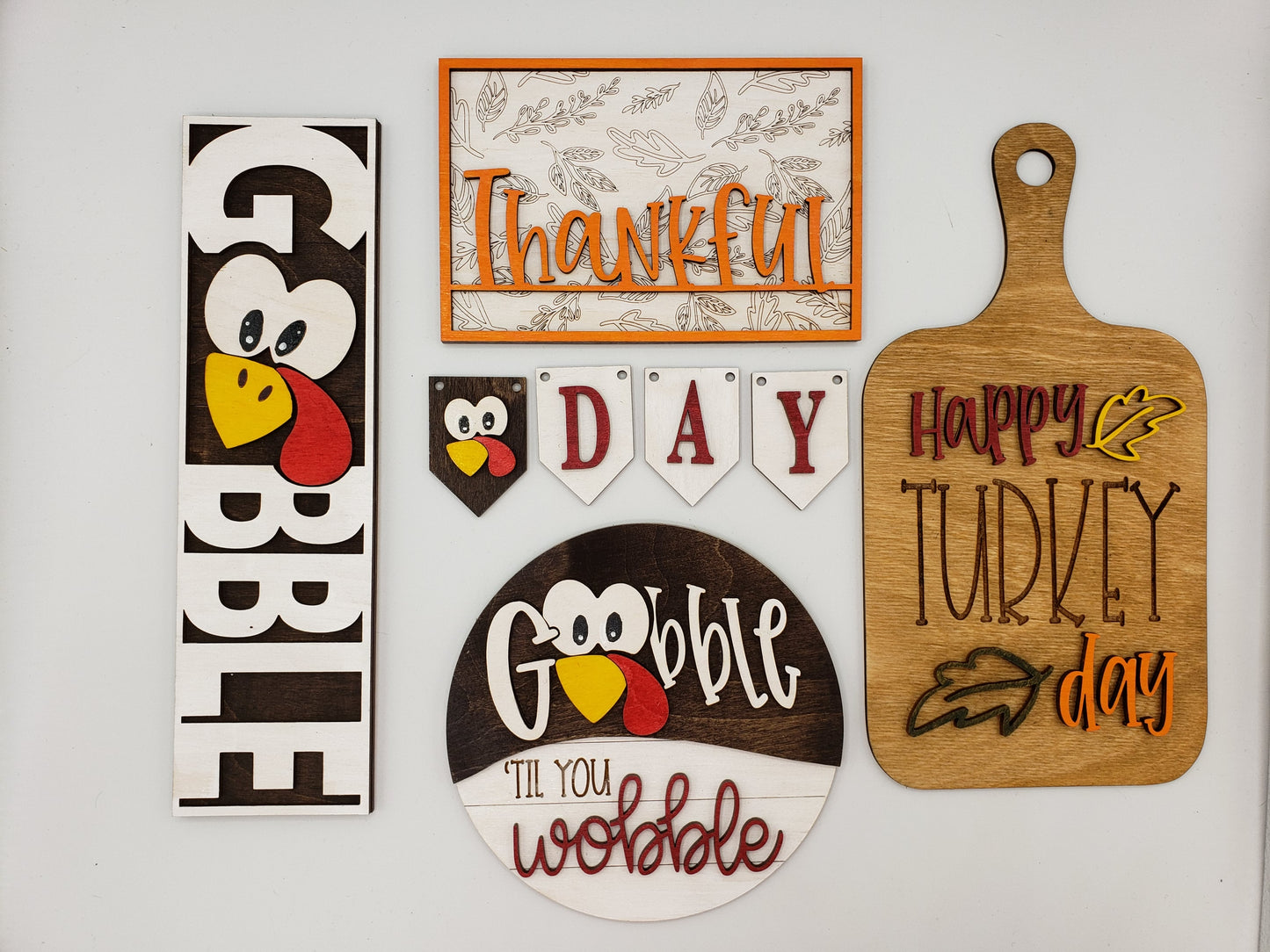 PAINTED - Thanksgiving Tiered Tray Set