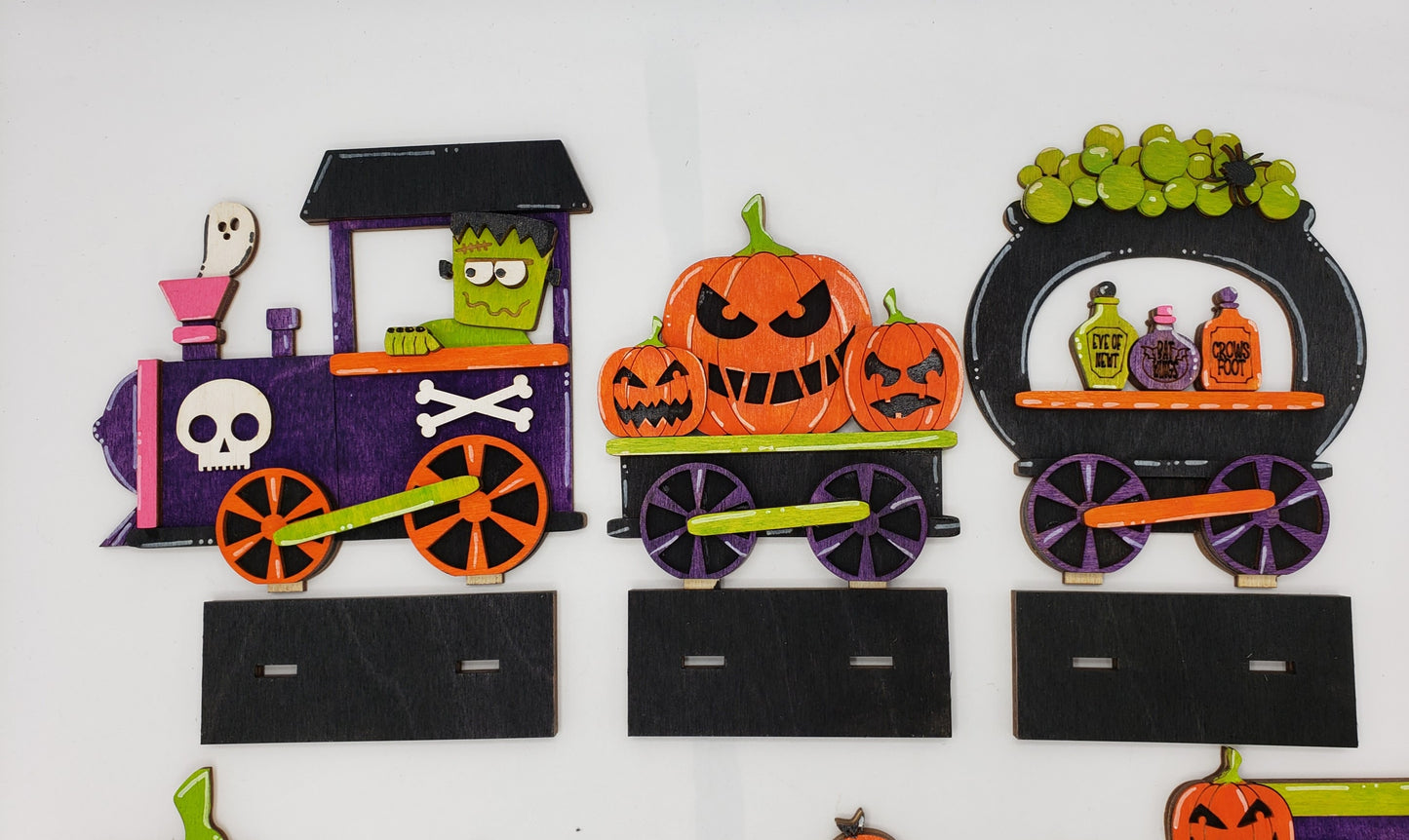 PAINTED - Halloween Train Small Sitter