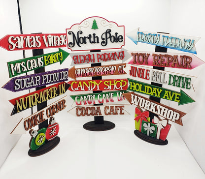 Christmas Arrow Street Sign