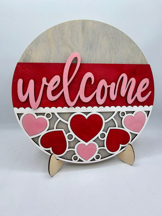 PAINTED -Welcome Hearts